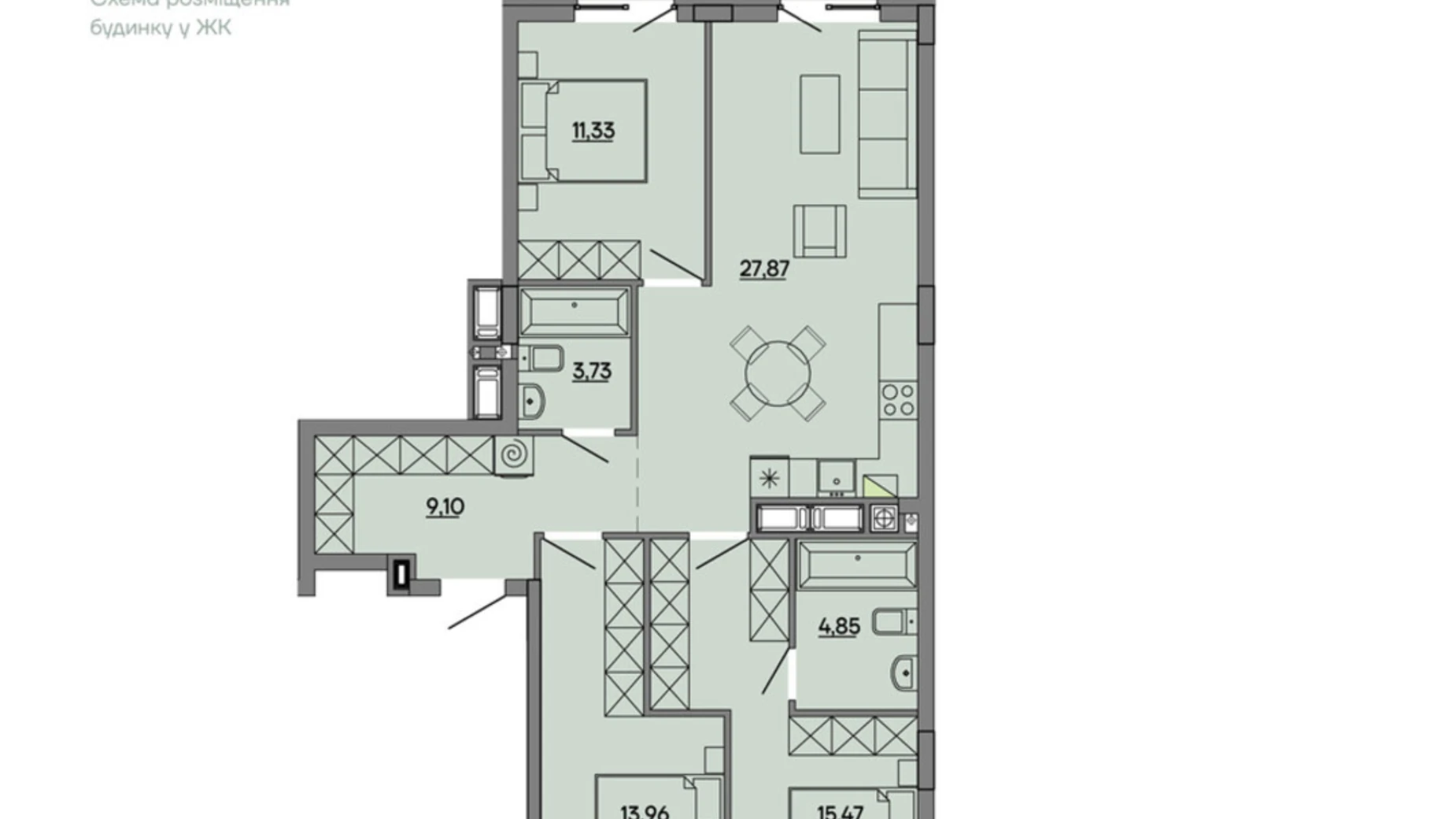 Продается 3-комнатная квартира 89.17 кв. м в Сокольниках, ул. Героев Крут, 6В - фото 2