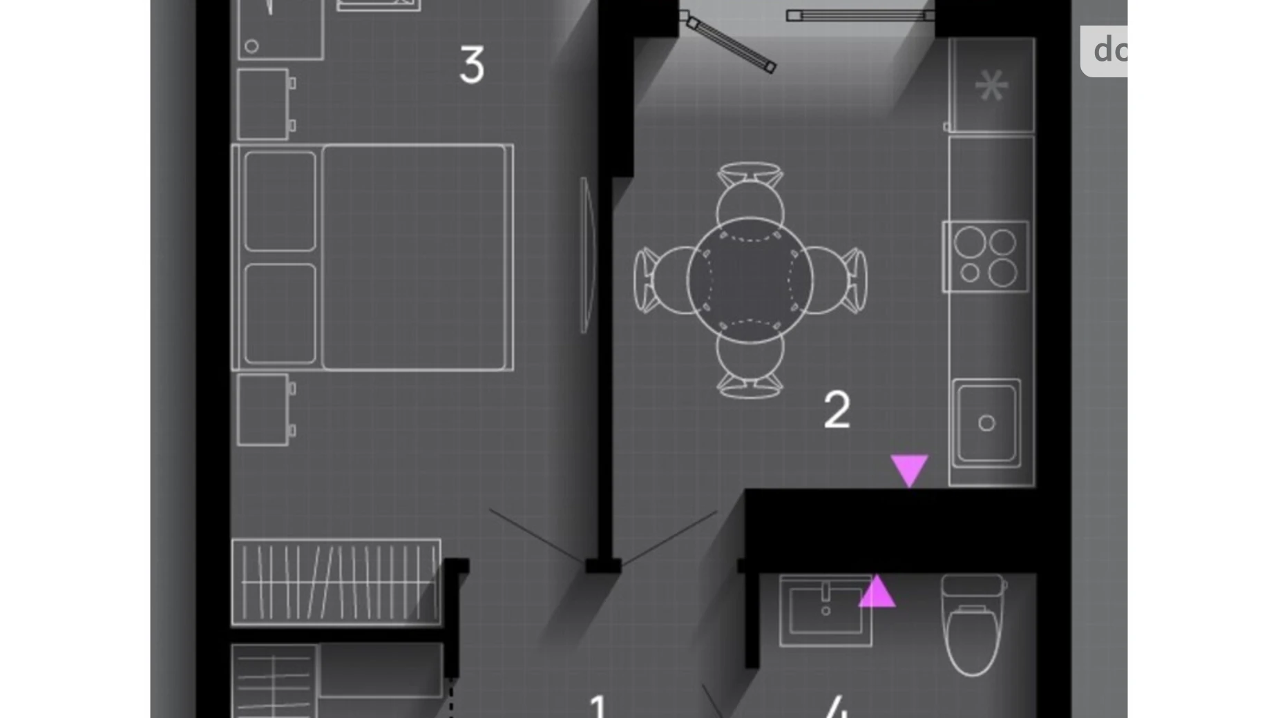 Продается 1-комнатная квартира 37 кв. м в Ивано-Франковске, ул. Хриплинская, 9 - фото 2