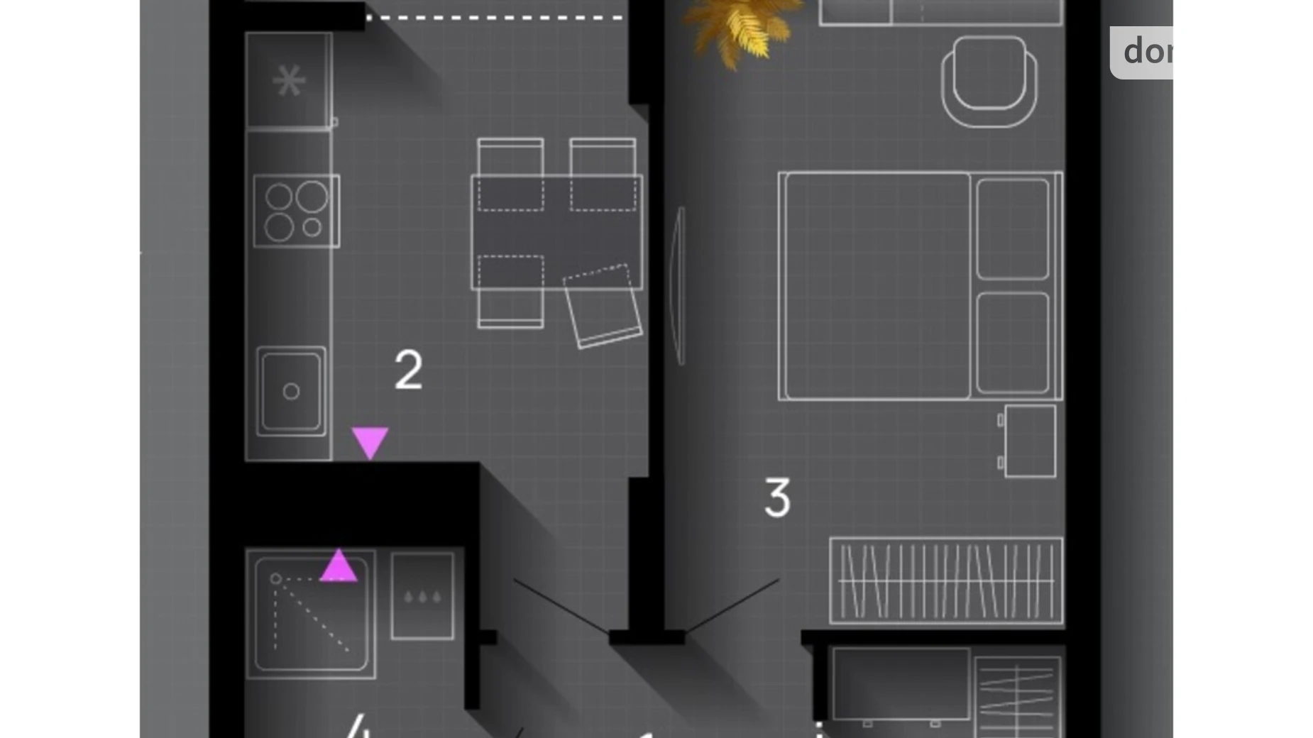 Продается 1-комнатная квартира 40 кв. м в Ивано-Франковске, ул. Хриплинская, 9 - фото 2