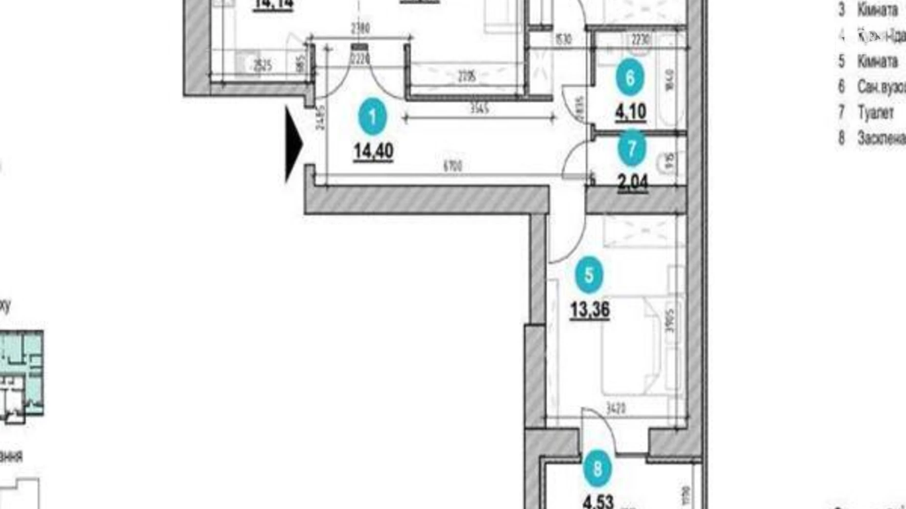 Продается 3-комнатная квартира 81.1 кв. м в Сокольниках, ул. Проектируемая-Троллейбусная, 2 - фото 4