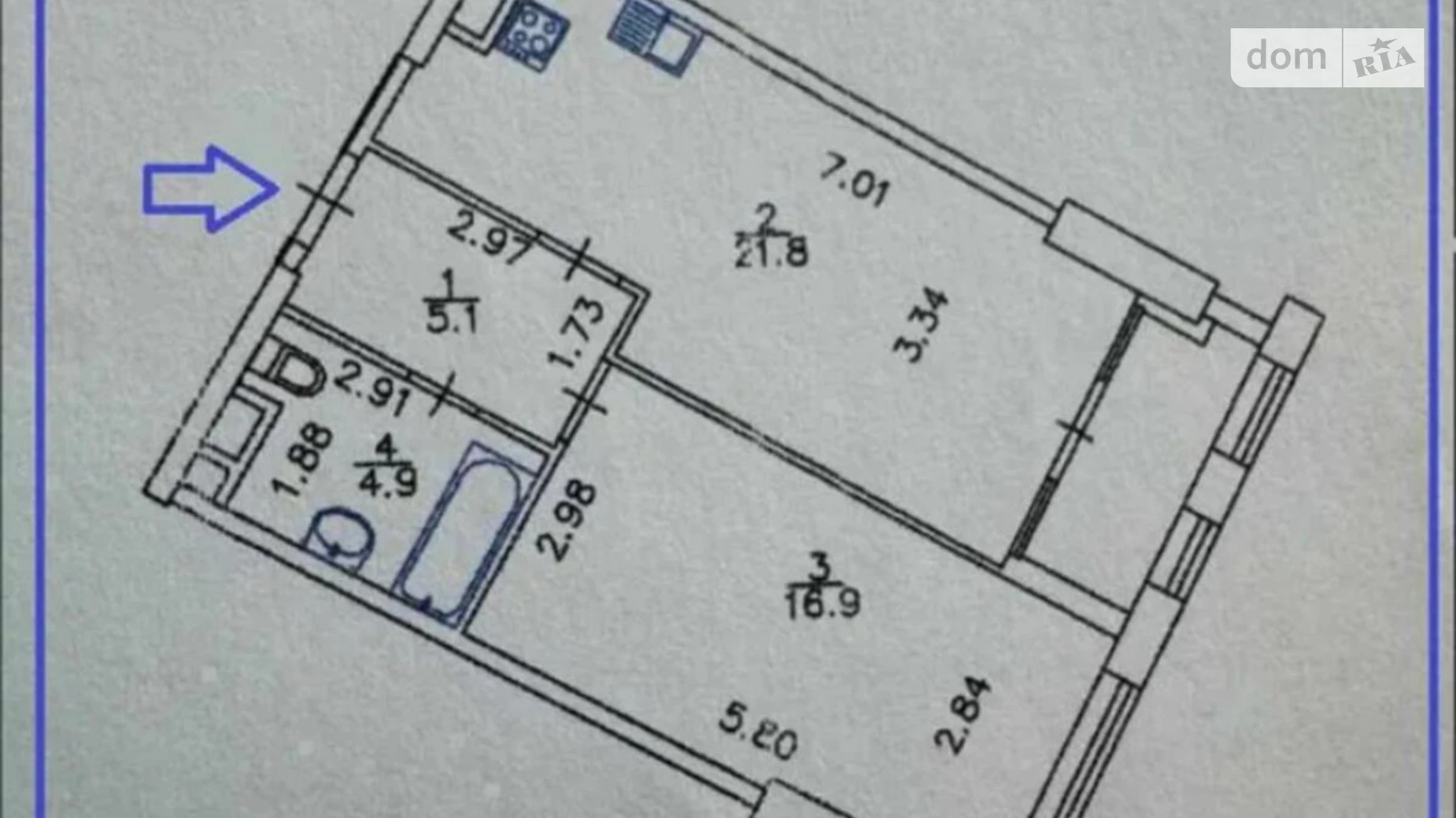 Продається 1-кімнатна квартира 52.4 кв. м у Києві, просп. Берестейський(Перемоги), 11 корпус 1 - фото 2