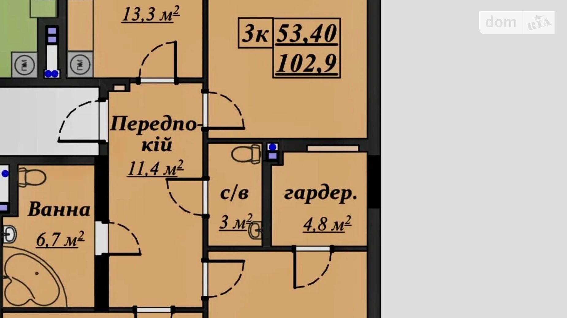 Продается 3-комнатная квартира 103 кв. м в Ивано-Франковске, ул. Гетьмана Ивана Мазепы, 148 - фото 3