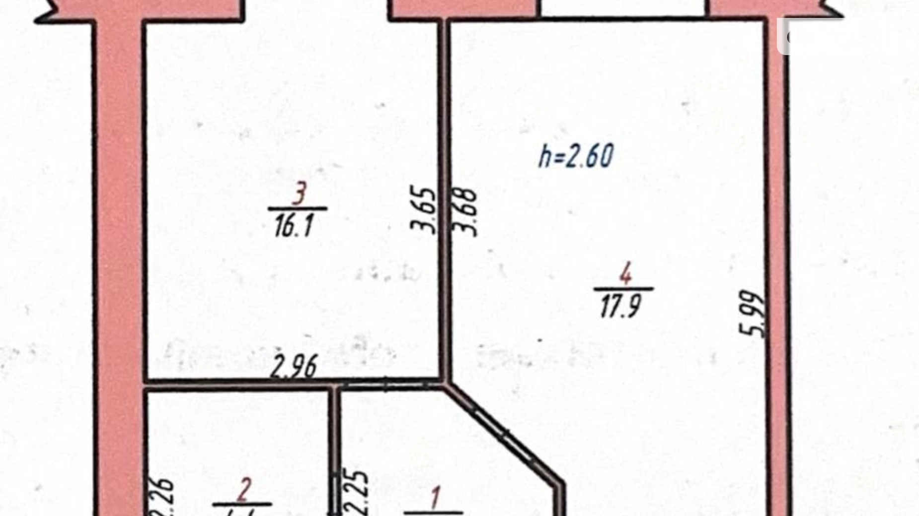 Продается 1-комнатная квартира 43 кв. м в Хмельницком, цена: 60000 $ - фото 3