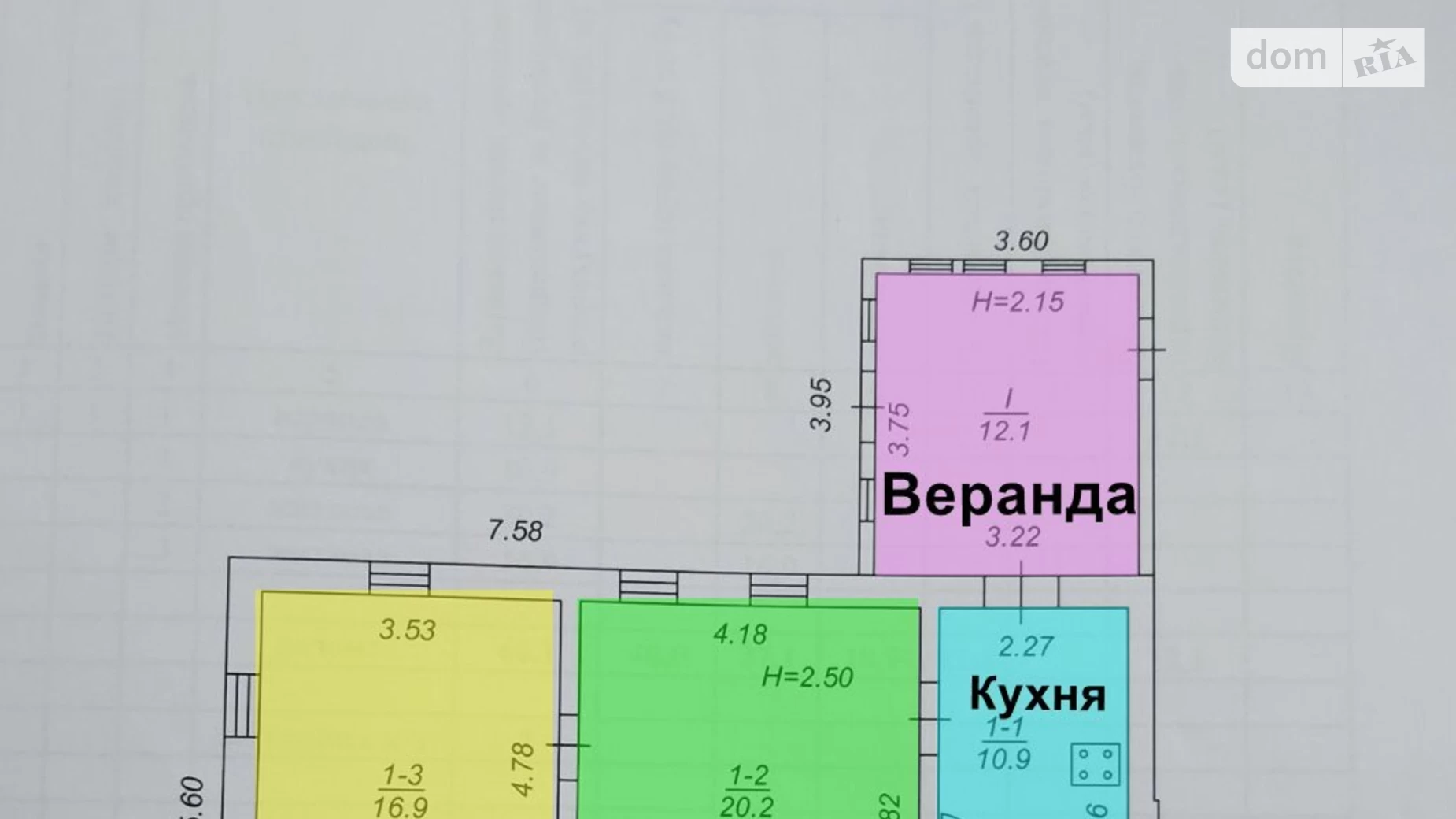 Продается одноэтажный дом 60.1 кв. м с гаражом, цена: 14900 $ - фото 3