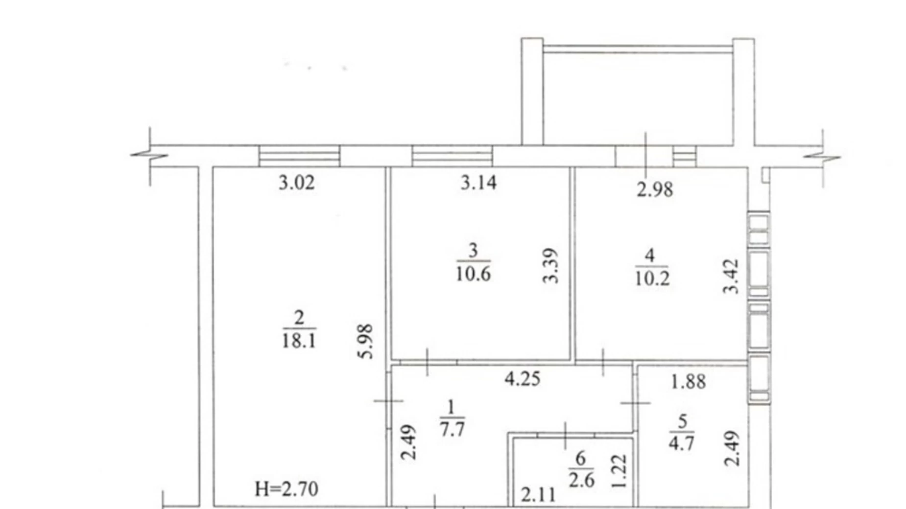 Продается 2-комнатная квартира 56.4 кв. м в Харькове, просп. Победы, 86А - фото 3
