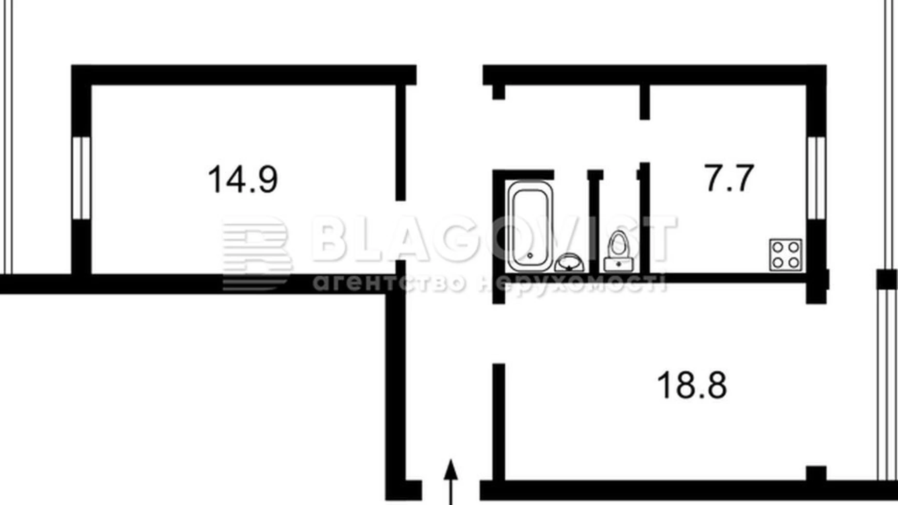 Продается 2-комнатная квартира 62.6 кв. м в Киеве, ул. Белорусская, 30А - фото 2