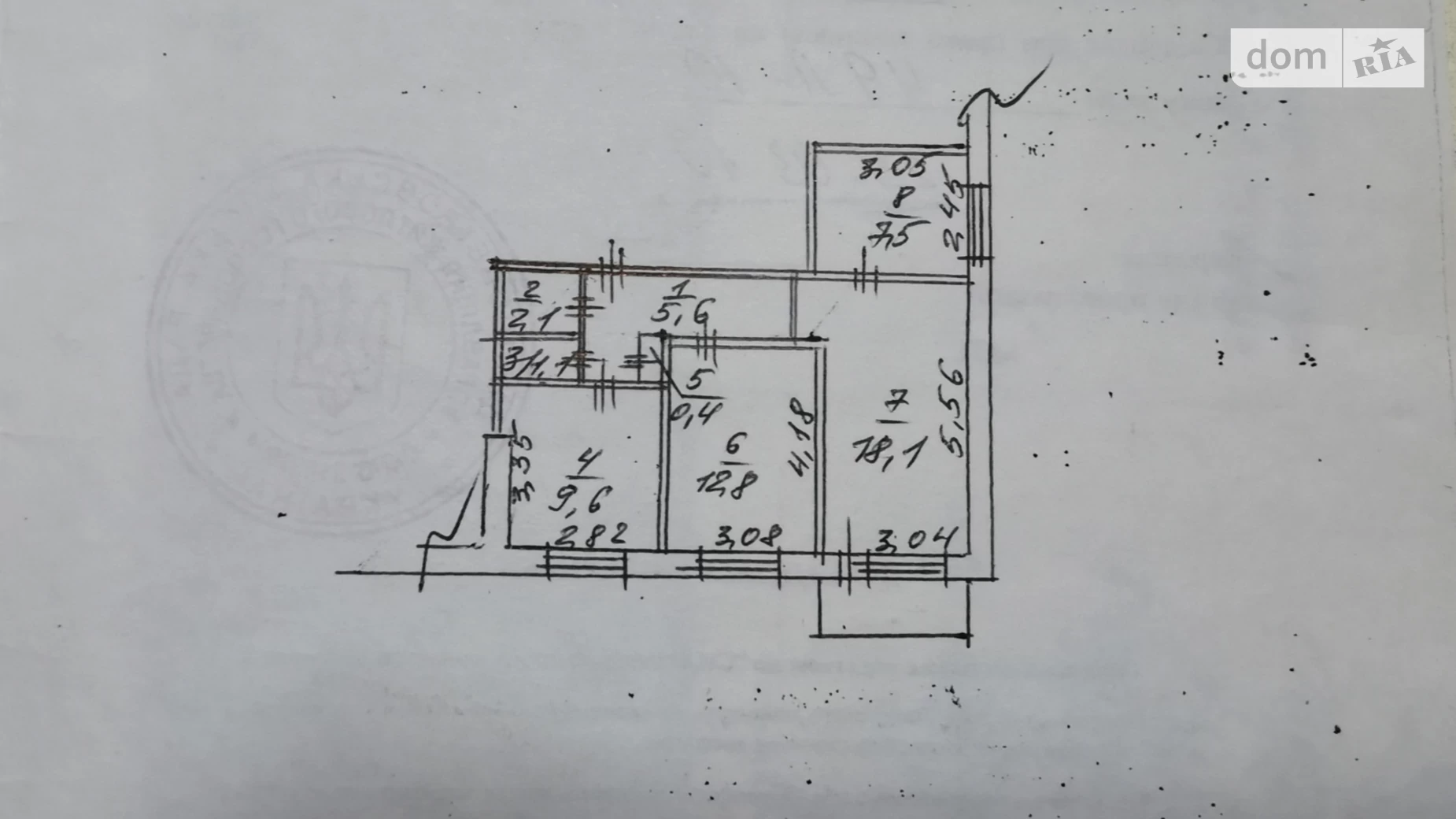 Продается 3-комнатная квартира 59 кв. м в Днепре, мас. Красный Камень, 14 - фото 2