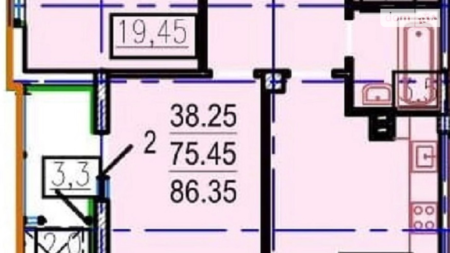Продается 2-комнатная квартира 86 кв. м в Харькове, ул. Авиационная, 39 - фото 3