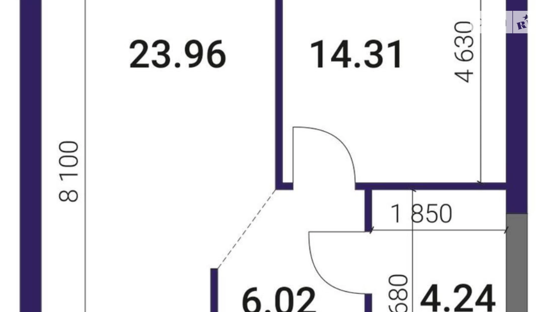 Продається 1-кімнатна квартира 48.53 кв. м у Києві, вул. Причальна - фото 3