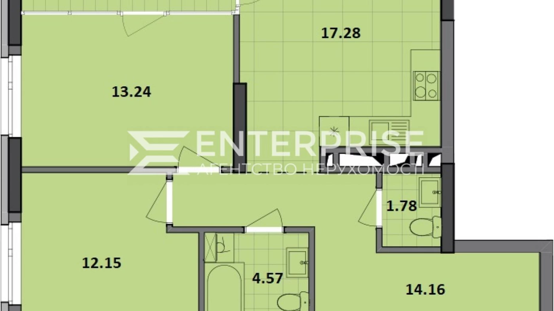 Продается 2-комнатная квартира 69.11 кв. м в Киеве, ул. Виктора Некрасова(Северо-Сырецкая), 6 - фото 2