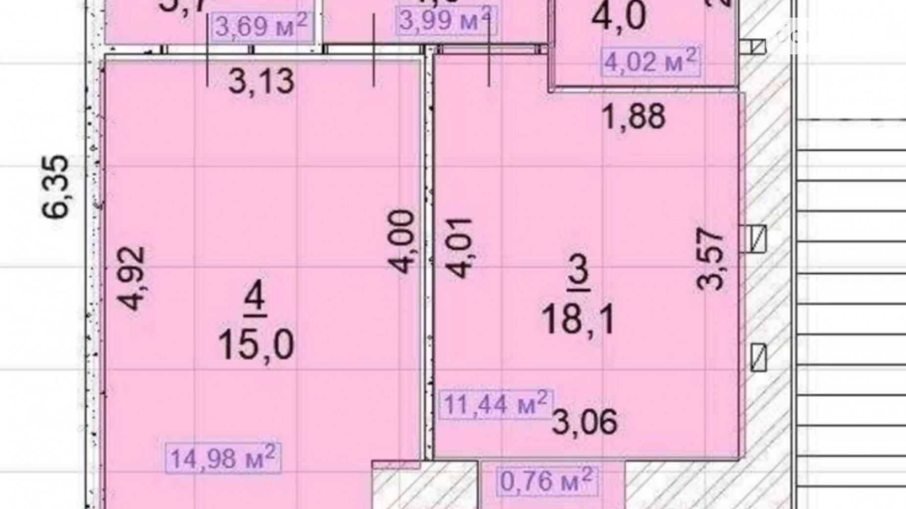 Продается 1-комнатная квартира 45 кв. м в Житомире, ул. Домбровского, 18 - фото 4