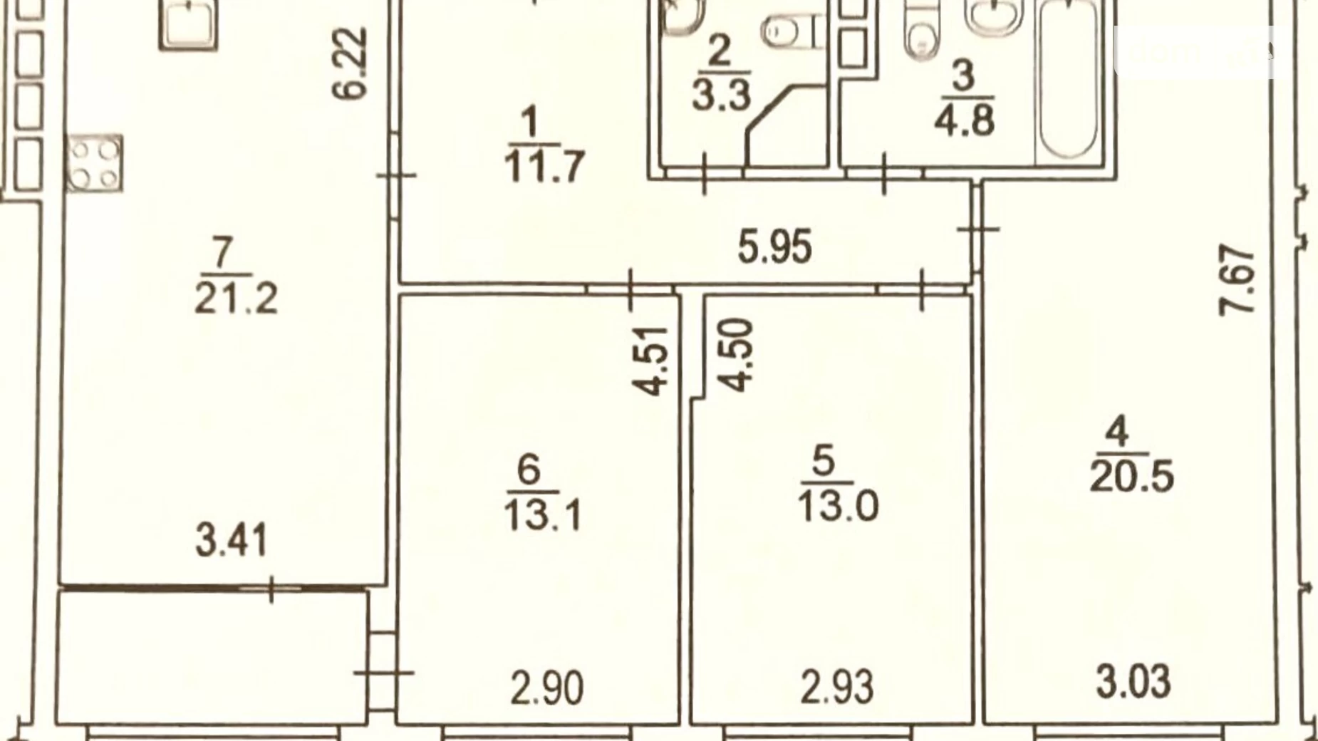 Продается 3-комнатная квартира 92.1 кв. м в Киеве, ул. Евгения Сверстюка, 6Д - фото 5