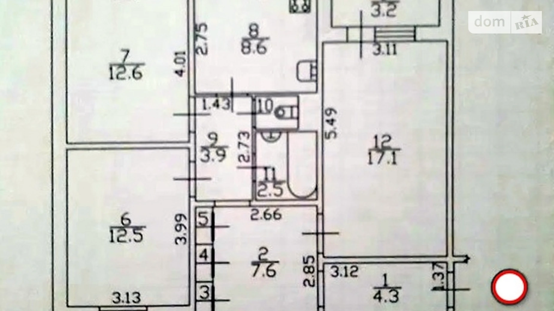 Продается 3-комнатная квартира 74 кв. м в Чернигове, ул. Владимира Коваленко(Генерала Пухова), 132 - фото 2