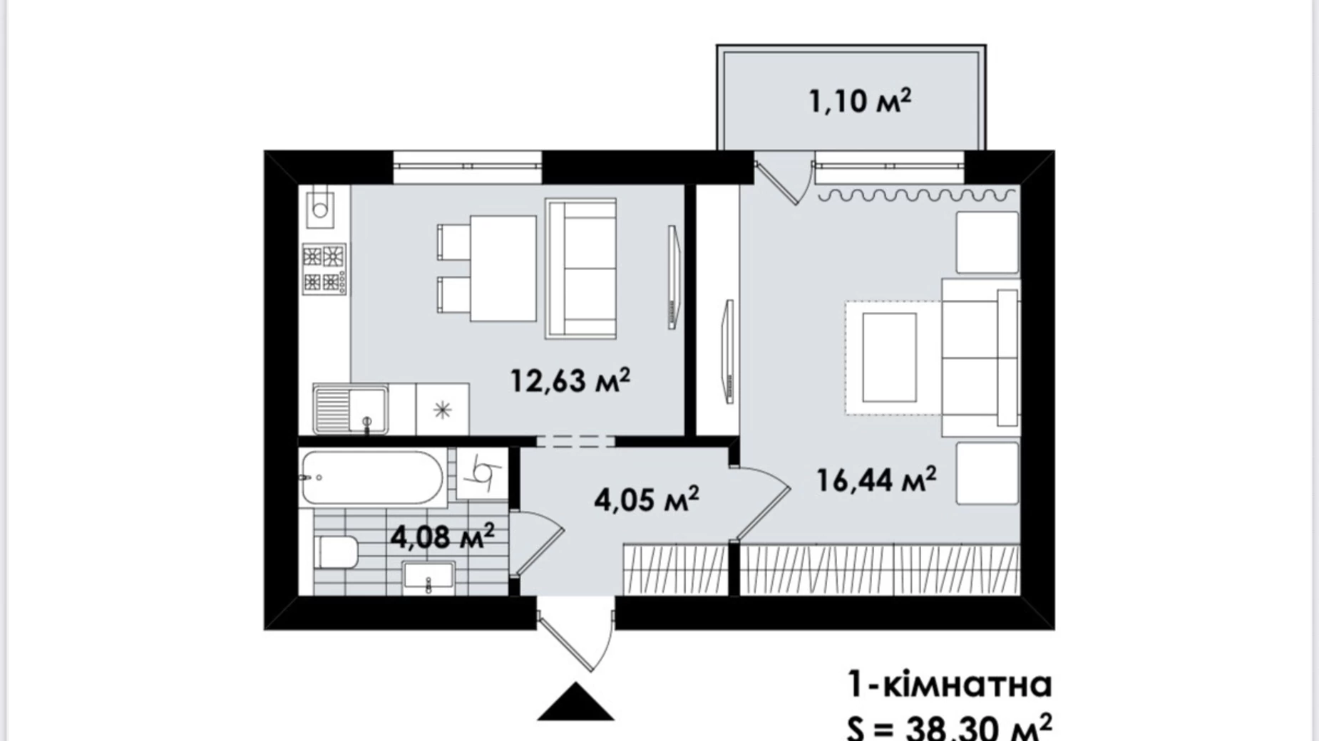Продается 1-комнатная квартира 38 кв. м в Ровно, ул. Назара Небожинского(Павлюченко) - фото 5