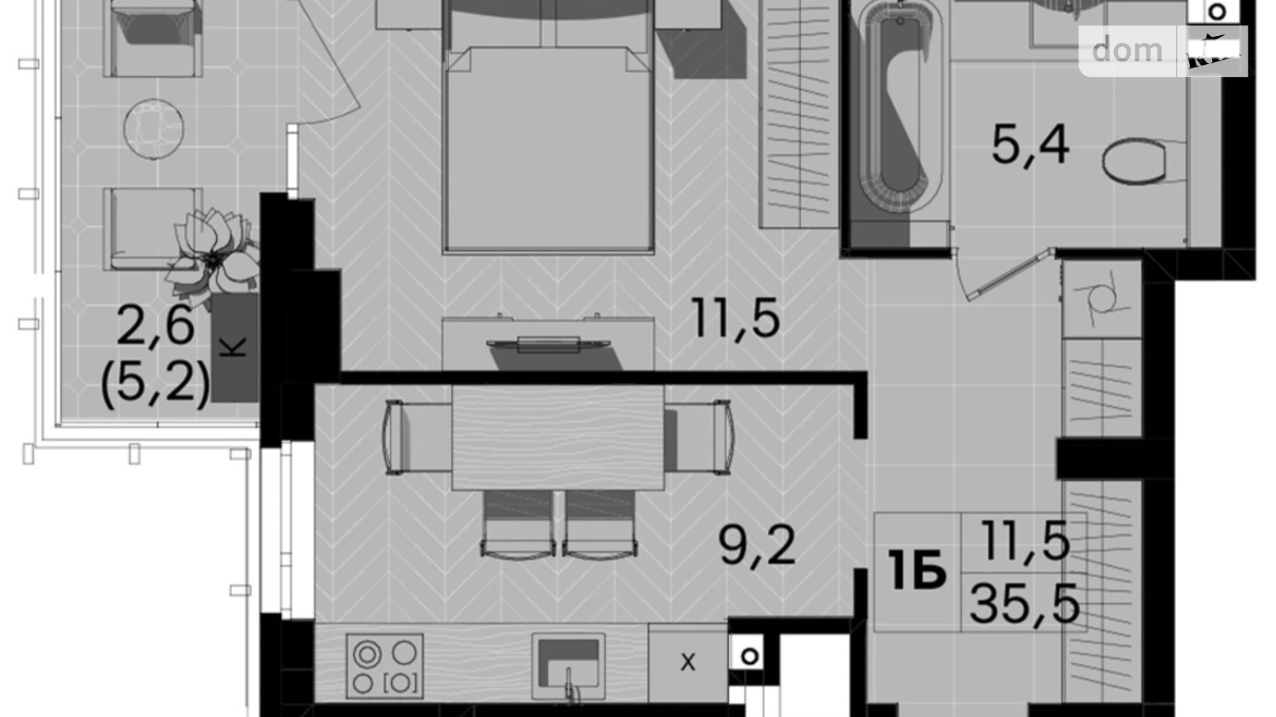 Продається 1-кімнатна квартира 35.5 кв. м у Вінниці, вул. Келецька, 1 - фото 2