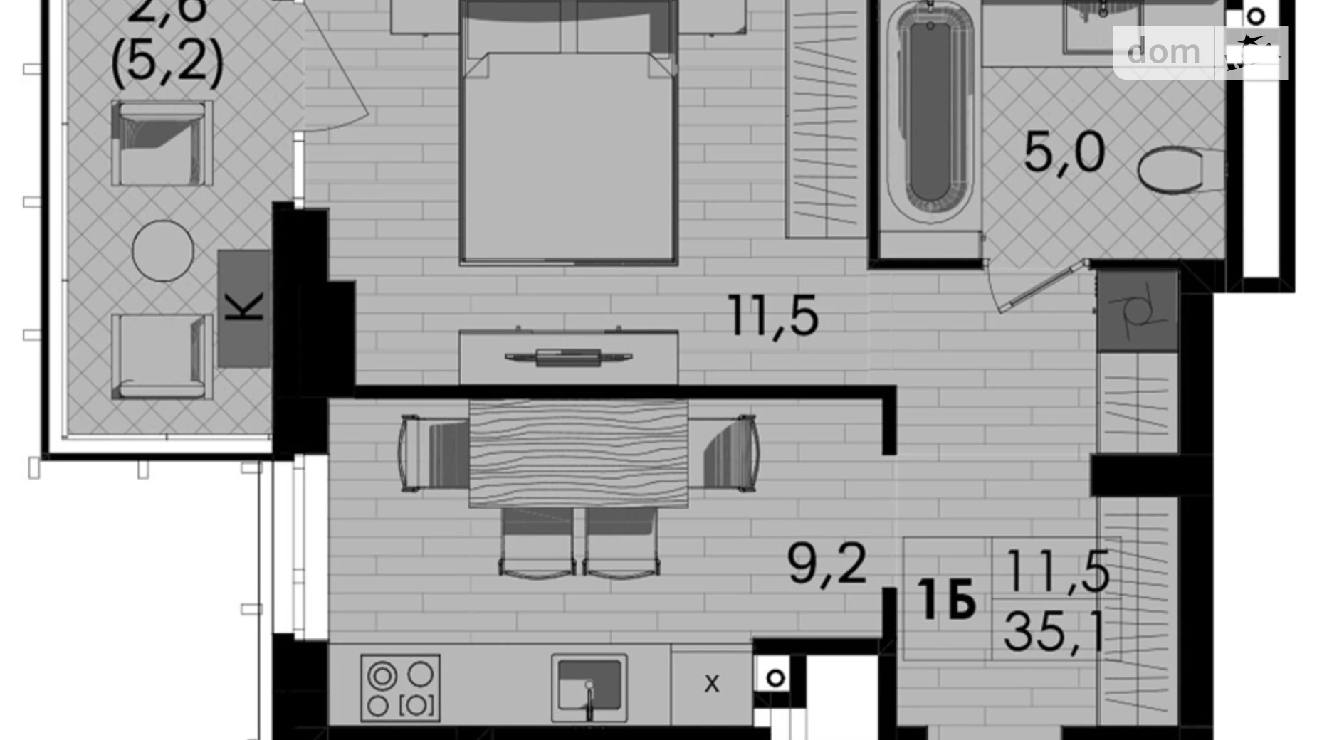 Продається 1-кімнатна квартира 35.1 кв. м у Вінниці, вул. Келецька, 1 - фото 2