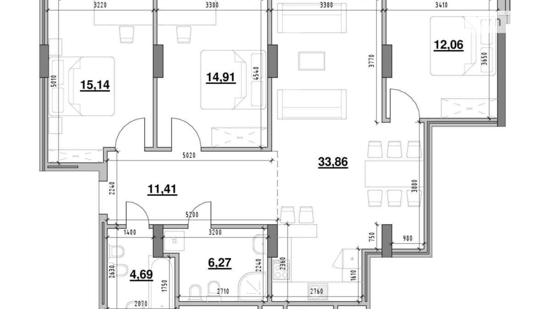 Продается 3-комнатная квартира 99.7 кв. м в Львове, ул. Владимира Великого - фото 4
