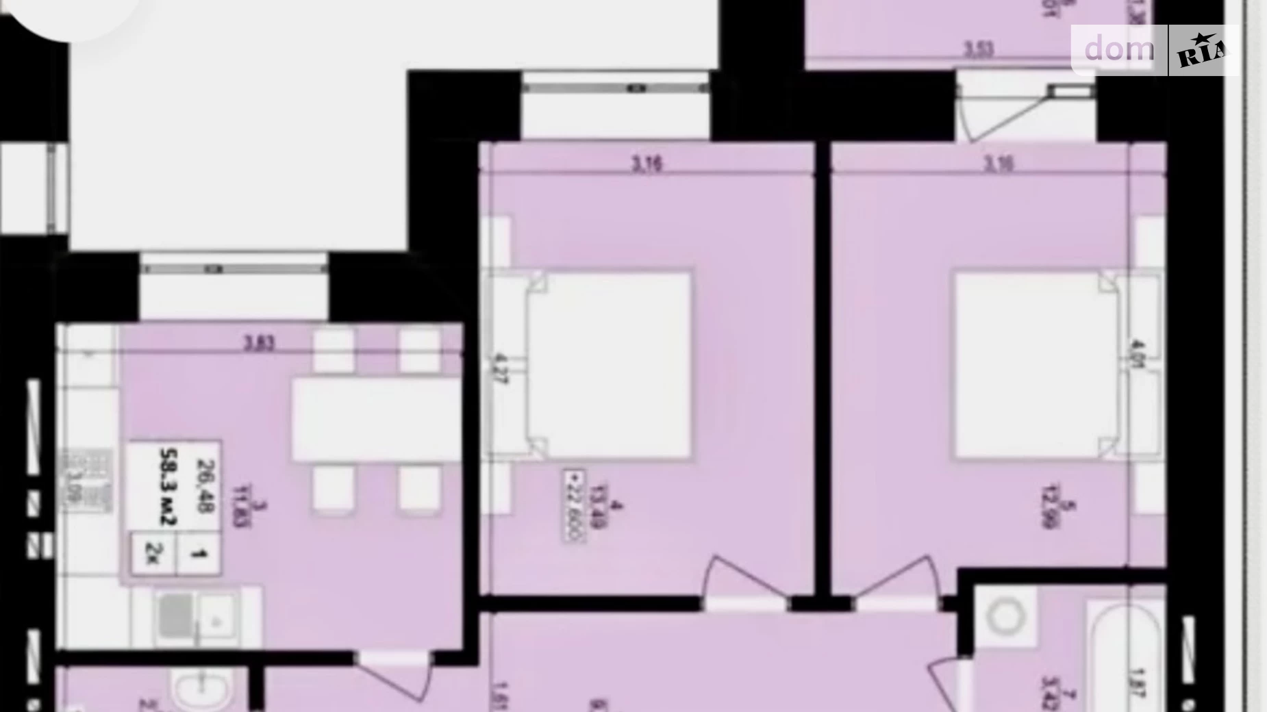 2-комнатная квартира 60 кв. м в Тернополе, цена: 50500 $ - фото 4