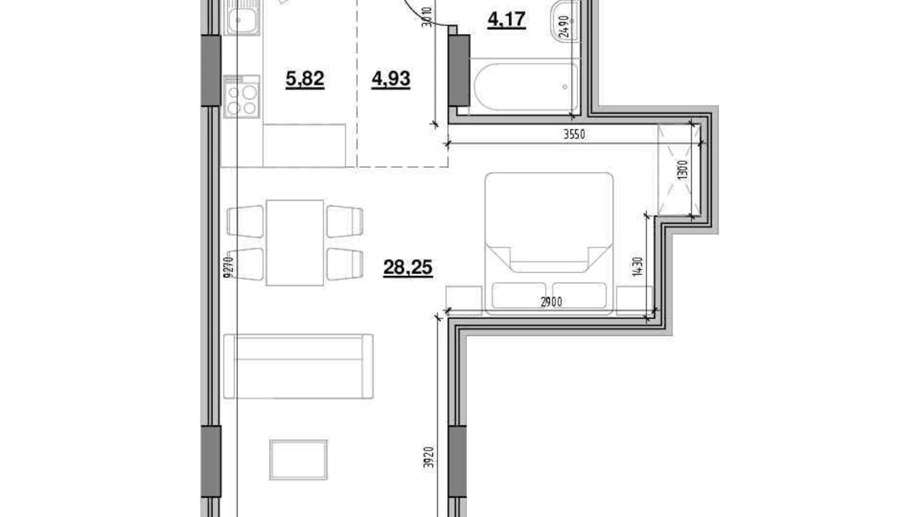 Продается 1-комнатная квартира 43.4 кв. м в Львове, ул. Владимира Великого - фото 4