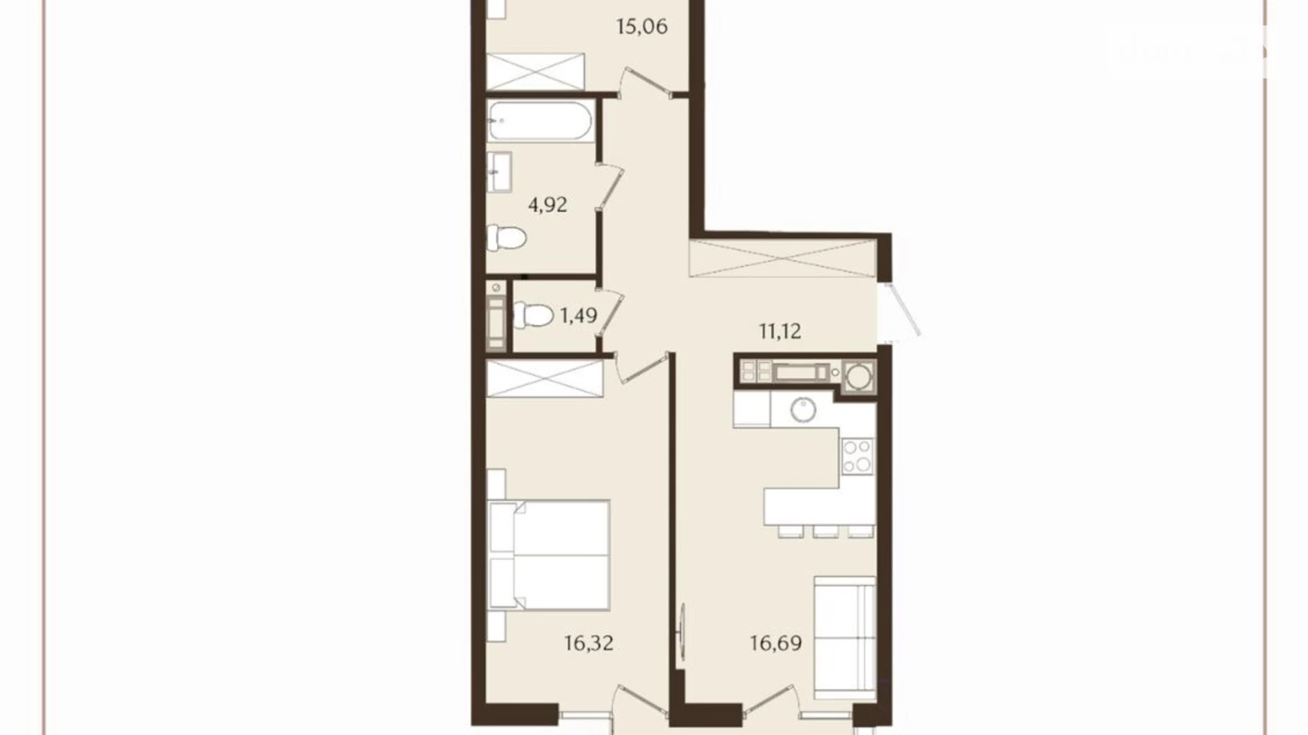 Продается 2-комнатная квартира 67.3 кв. м в Львове, ул. Зеленая - фото 3
