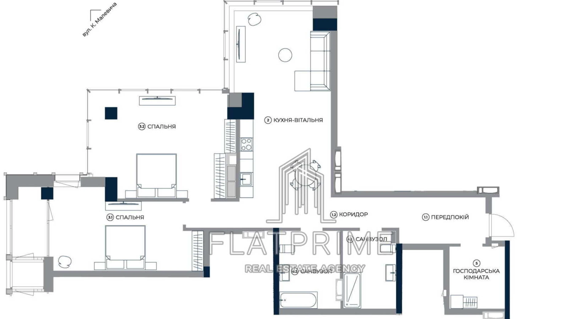 Продается 2-комнатная квартира 111.62 кв. м в Киеве, цена: 282906 $ - фото 2