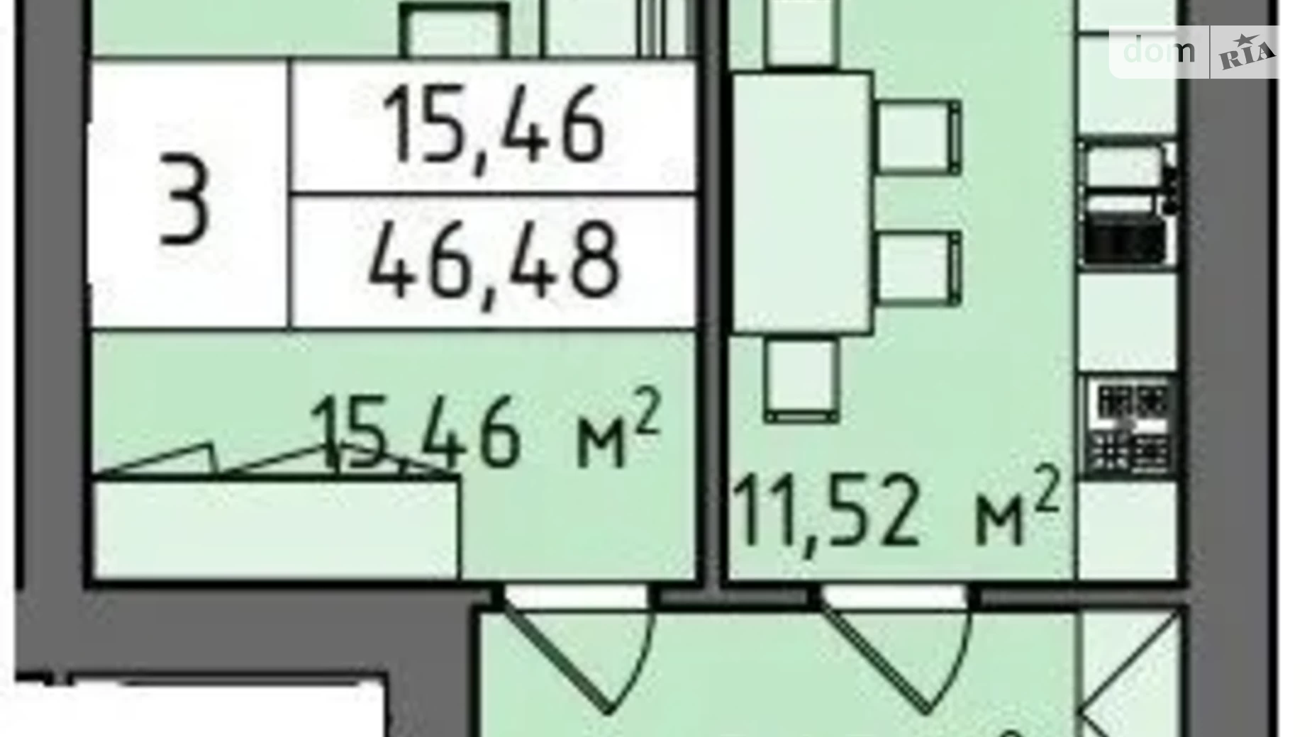 Продается 1-комнатная квартира 47 кв. м в Хмельницком, ул. Симона Петлюры(Куприна), 54/2 - фото 3