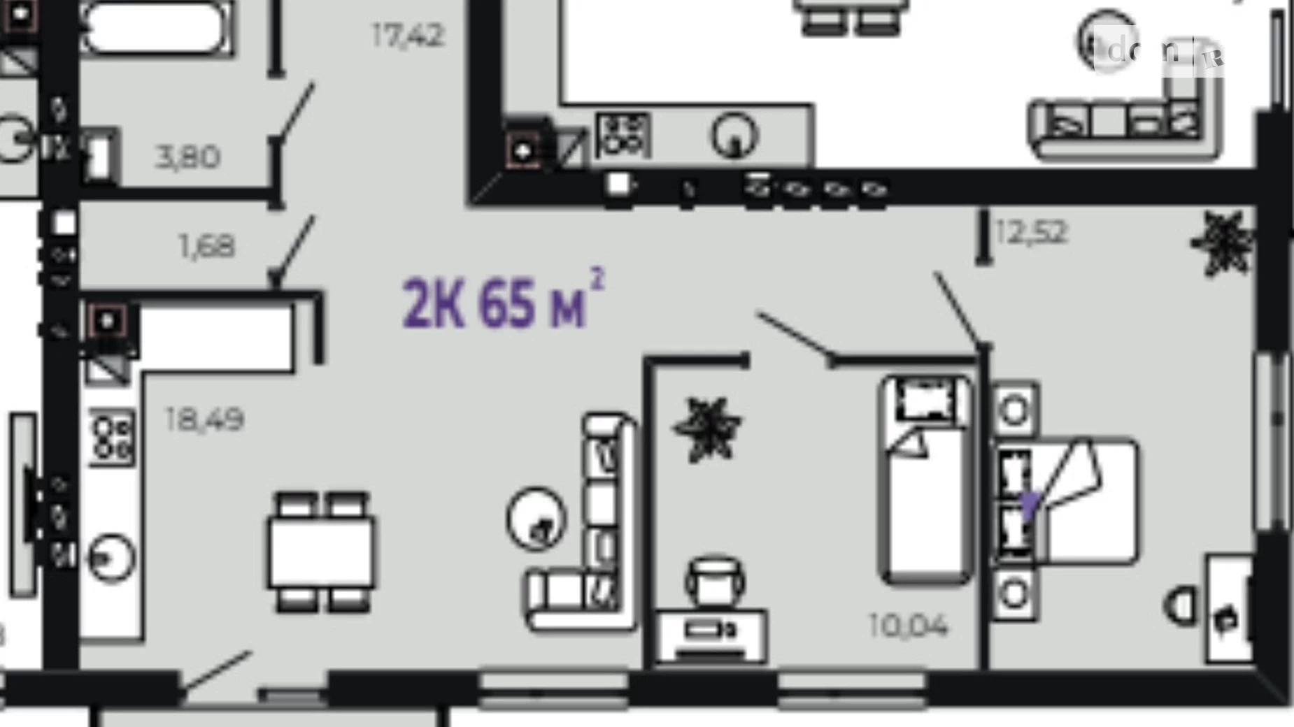 Продается 2-комнатная квартира 65 кв. м в Криховцах, ул. 24-го Августа - фото 2