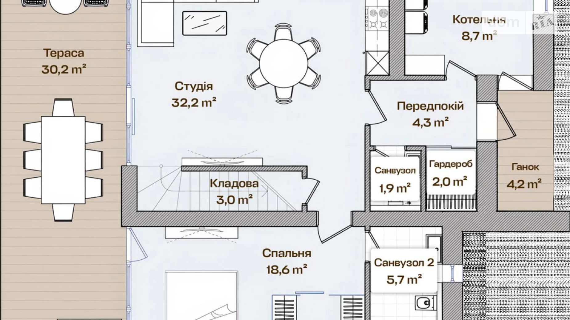 Продается дом на 2 этажа 166 кв. м с бассейном, цена: 297820 $ - фото 4