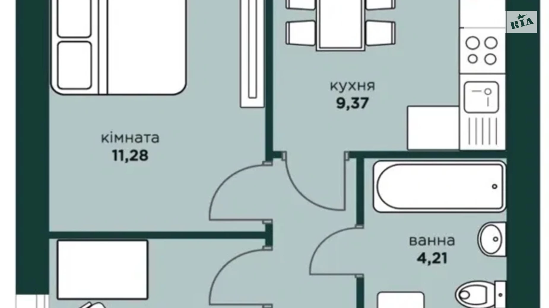 Продается 2-комнатная квартира 45.6 кв. м в Буче, ул. Степана Рудницкого - фото 4