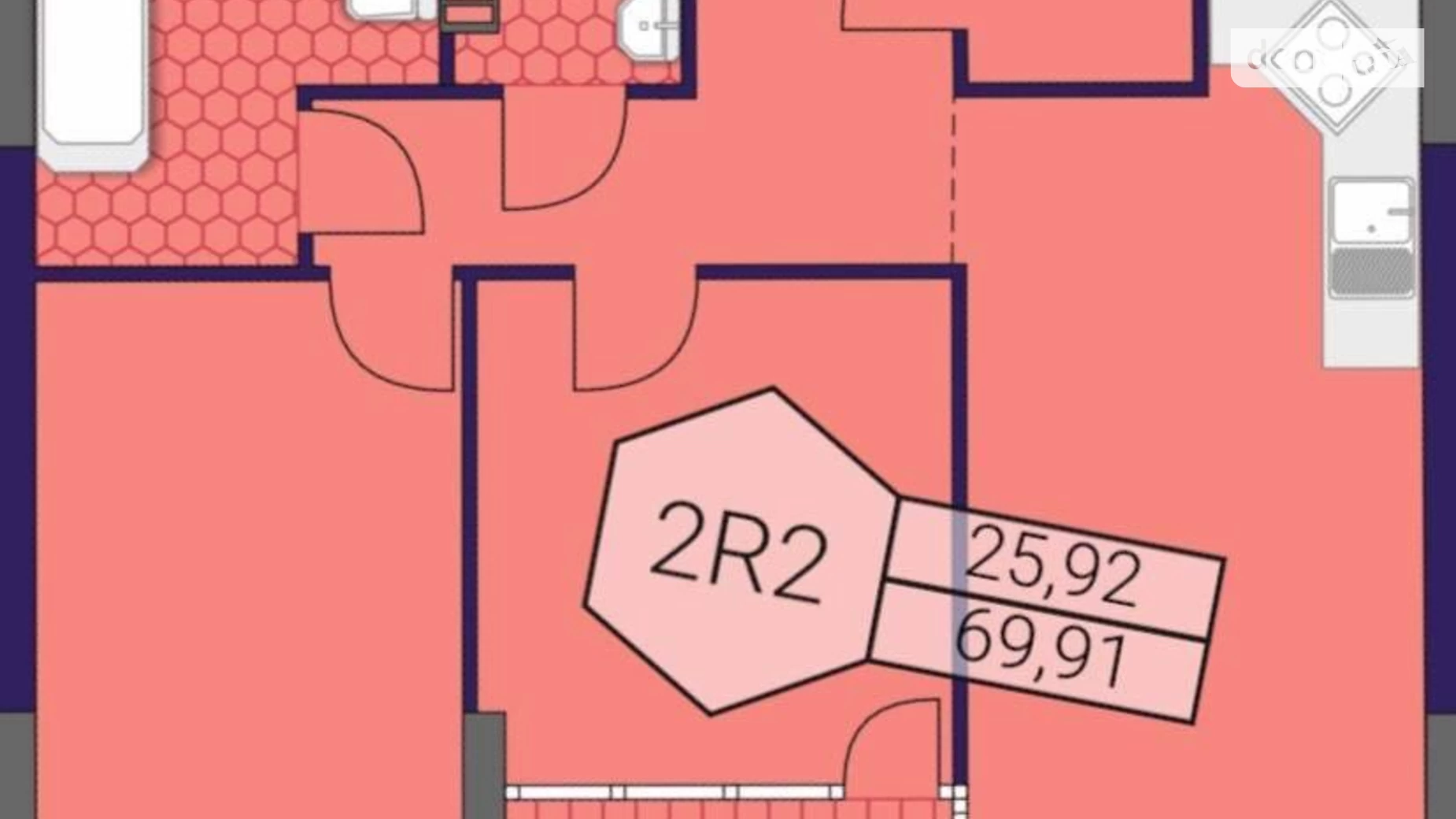 Продается 2-комнатная квартира 71 кв. м в Киеве, ул. Причальная, 10 - фото 2