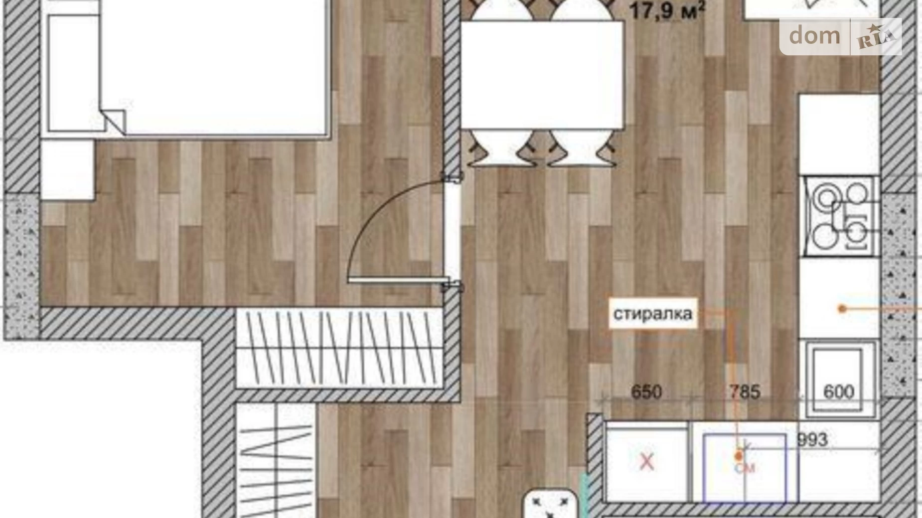 Продається 1-кімнатна квартира 43 кв. м у Києві, вул. Олександра Олеся, 9А - фото 5