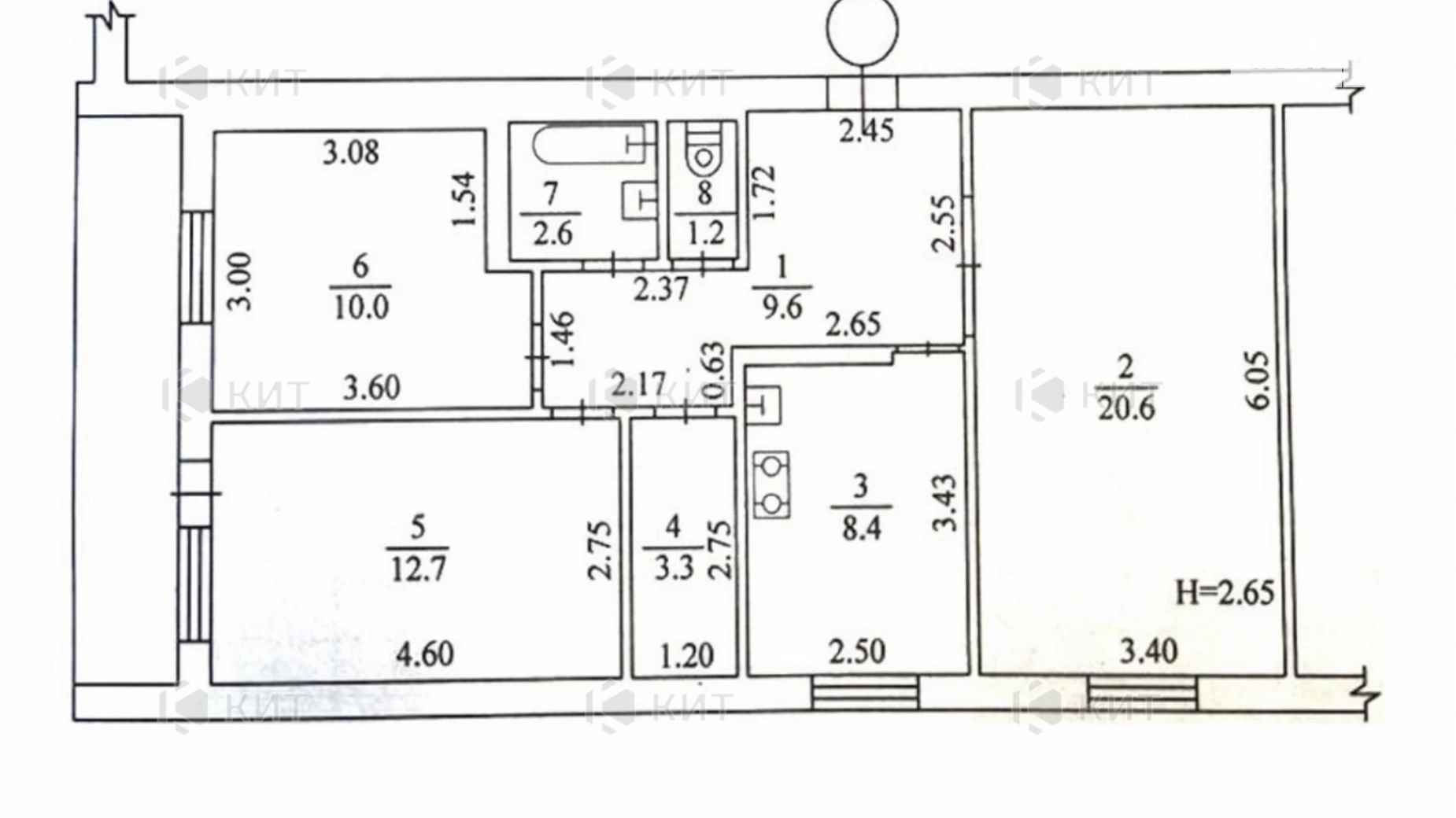 Продается 3-комнатная квартира 71.7 кв. м в Харькове, ул. Матюшенко, 9 - фото 2