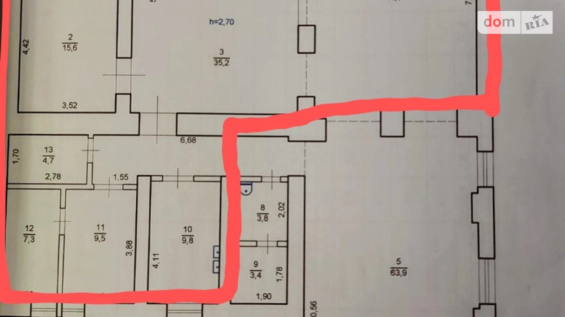 Сдается в аренду помещения свободного назначения 135 кв. м в 5-этажном здании, цена: 40500 грн - фото 3