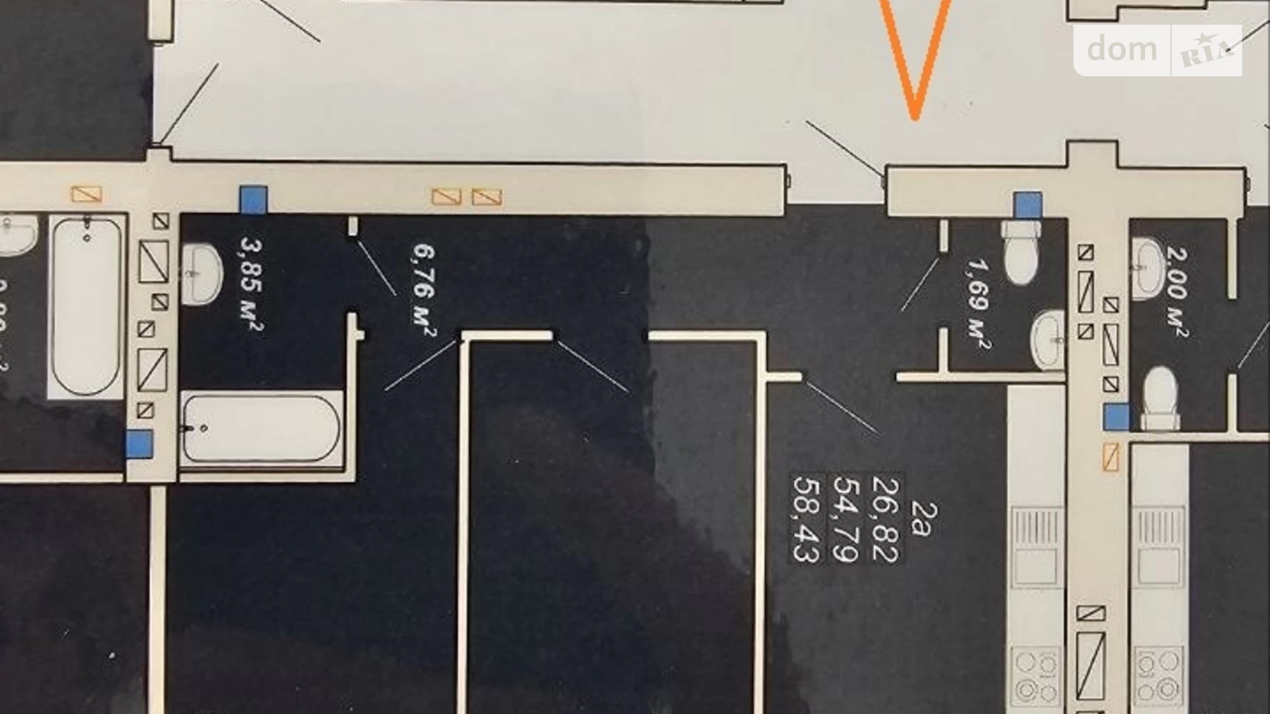 Продается 2-комнатная квартира 56.52 кв. м в Ивано-Франковске, ул. Ленкавского - фото 2