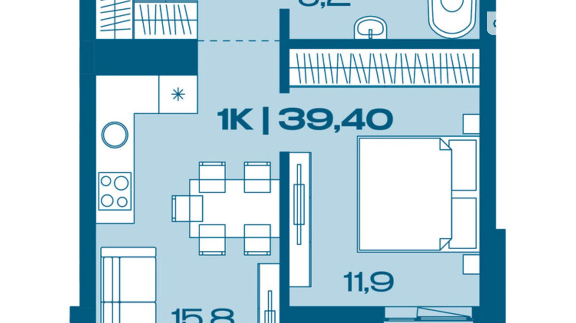 Продается 1-комнатная квартира 39.4 кв. м в Ивано-Франковске, ул. Коммунальная, 3 - фото 2