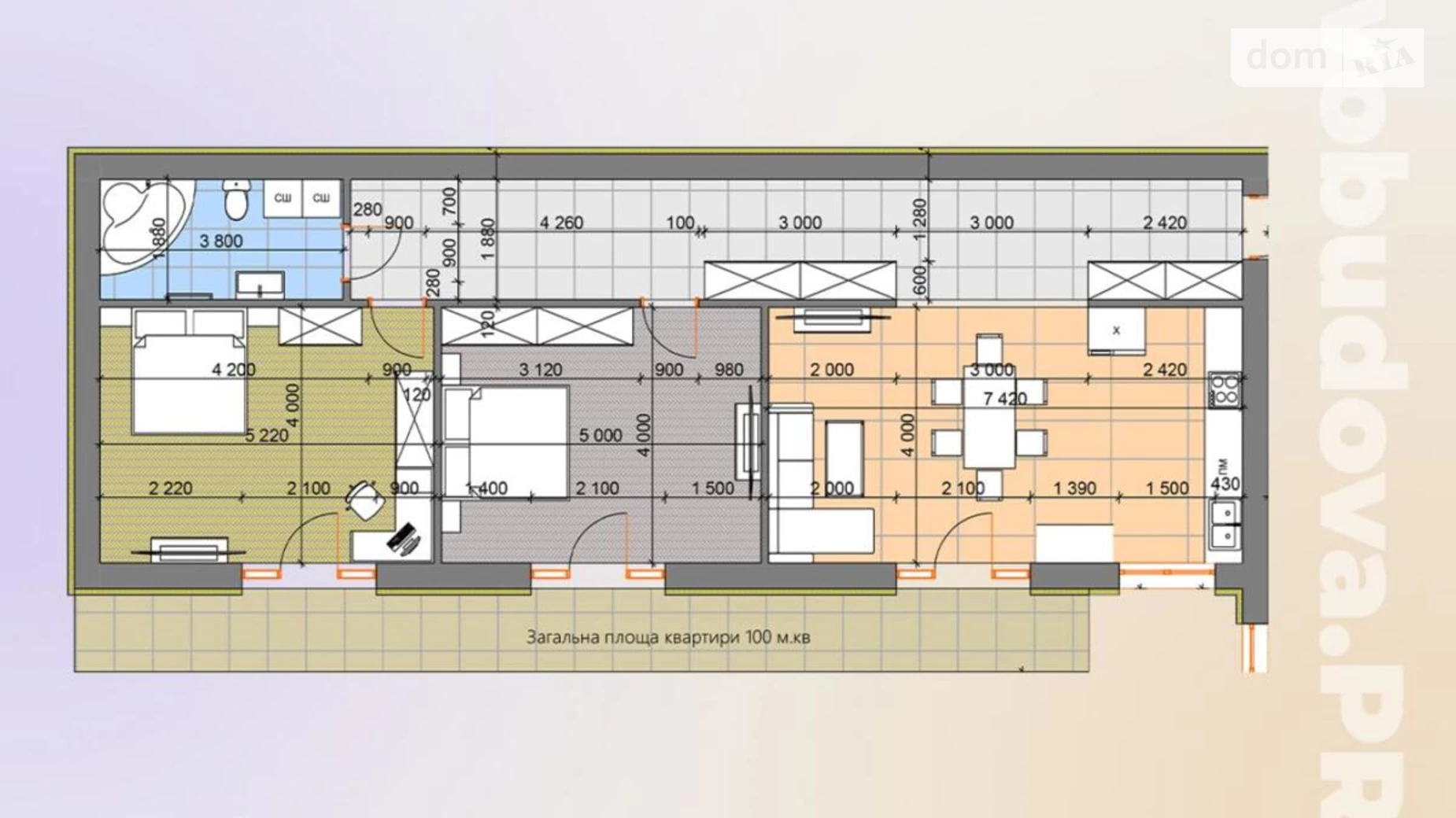 Продается 3-комнатная квартира 100 кв. м в Ужгороде, ул. Собранецкая - фото 2