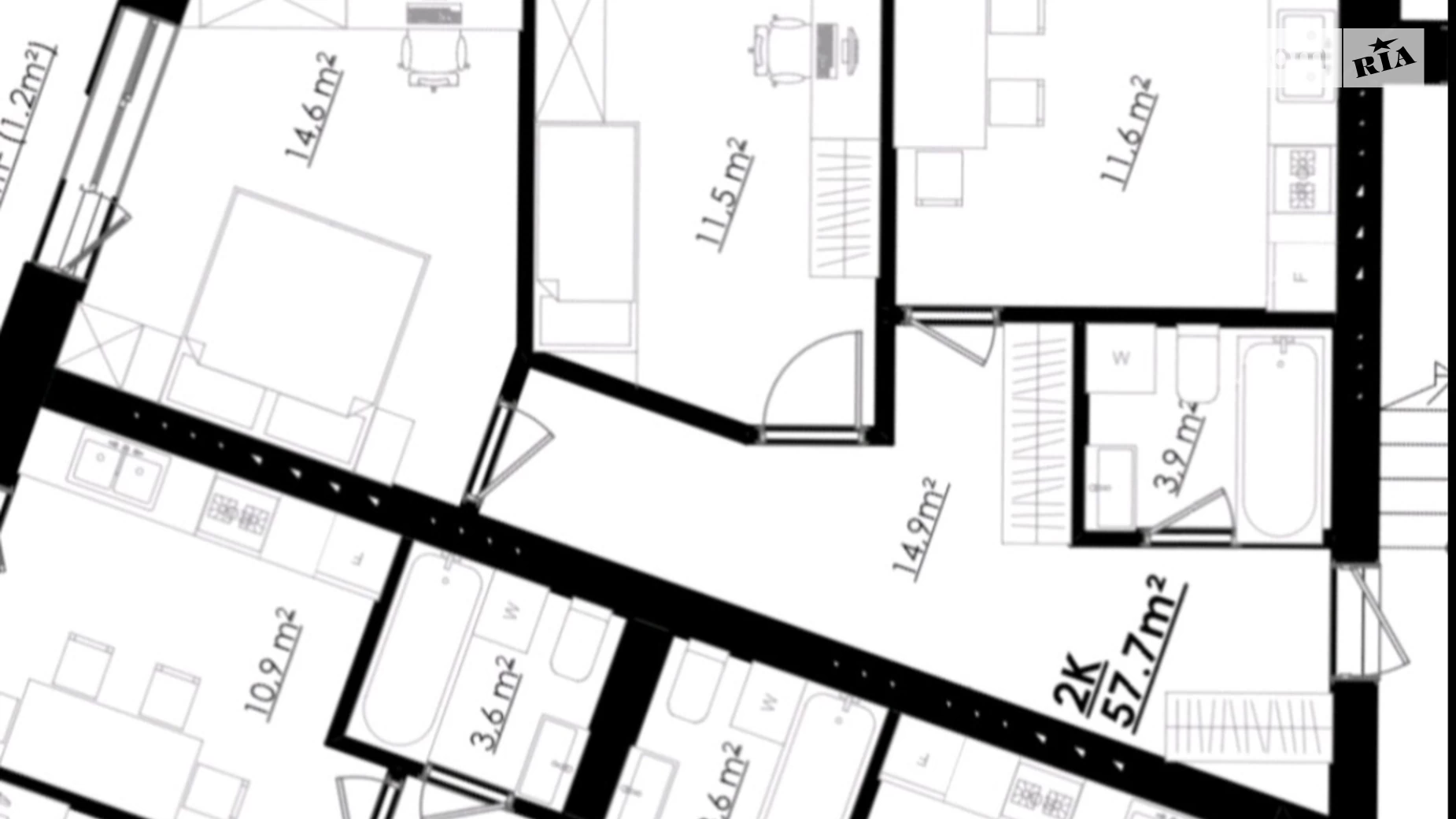 Продается 2-комнатная квартира 57.7 кв. м в Рудно, ул. Тараса Шевченко, 136 - фото 3