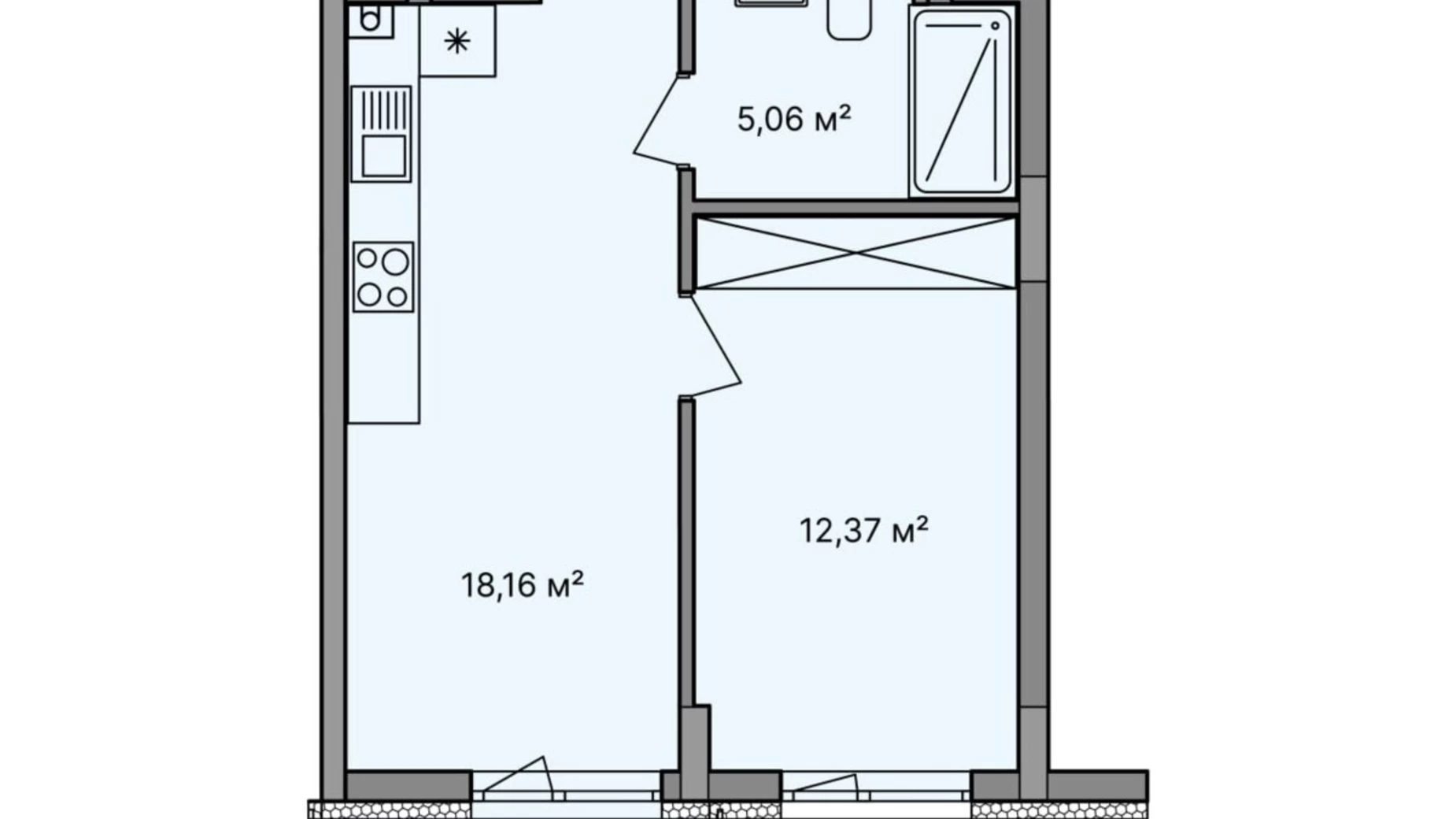 Продається 1-кімнатна квартира 37 кв. м у Ужгороді, вул. Миколи Бобяка, 1Б - фото 4