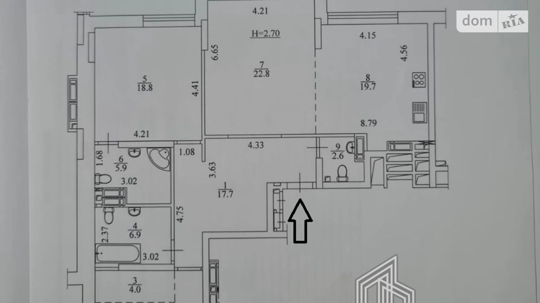 Продается 3-комнатная квартира 120.6 кв. м в Киеве, просп. Оболонский, 26 - фото 2