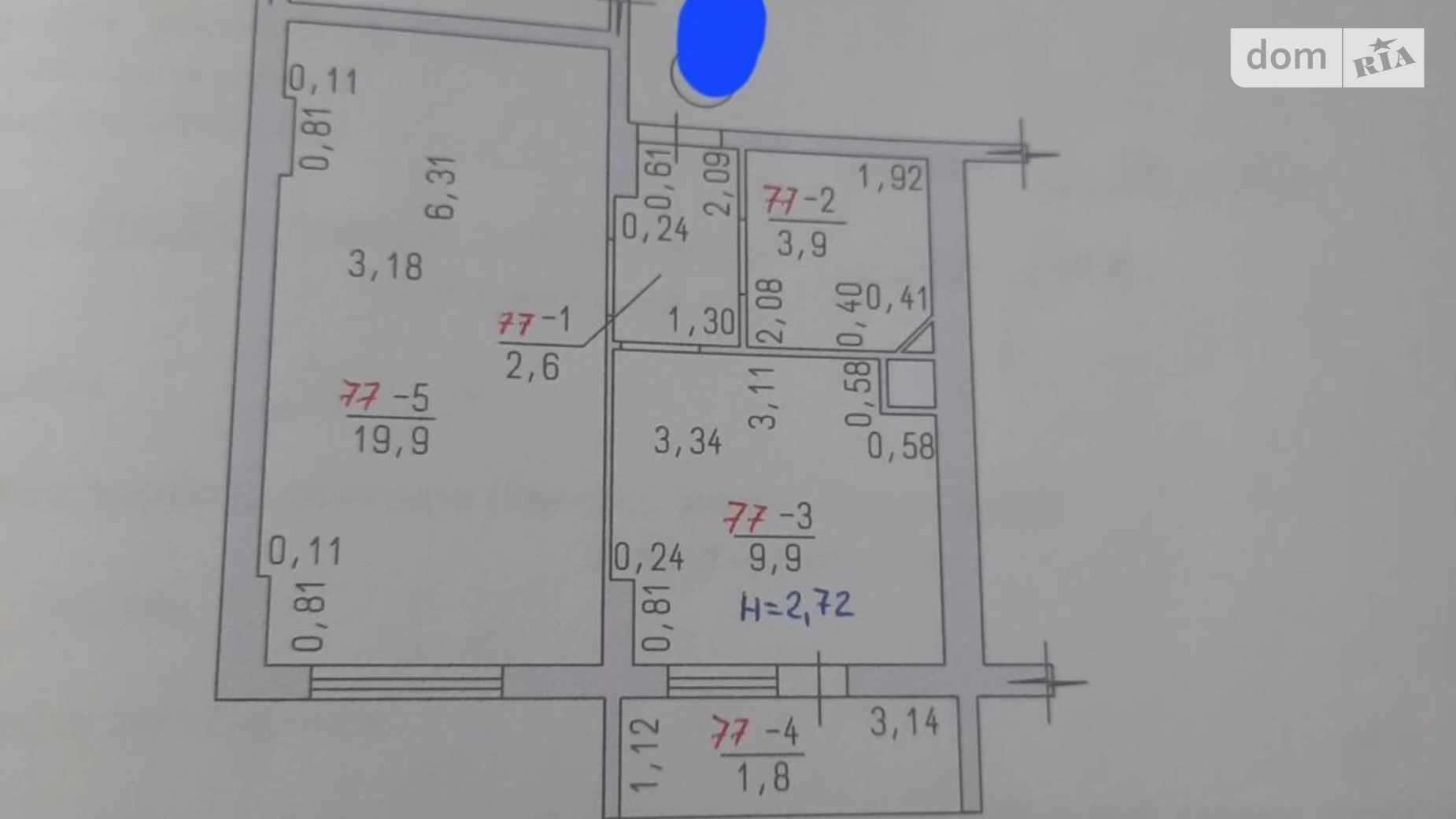 Продается 1-комнатная квартира 39 кв. м в Лиманке, мас. Радужный, 8 - фото 3