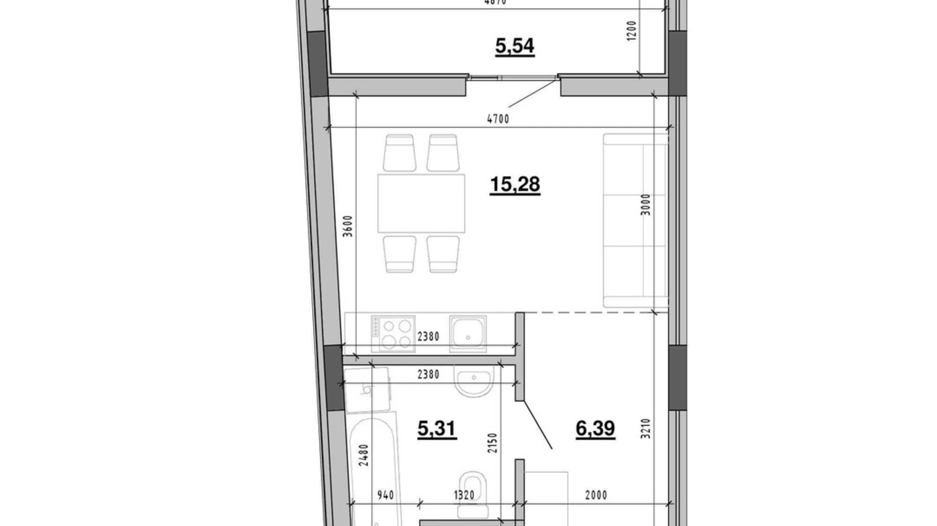 Продается 1-комнатная квартира 32.52 кв. м в Львове, ул. Новознесенская - фото 2