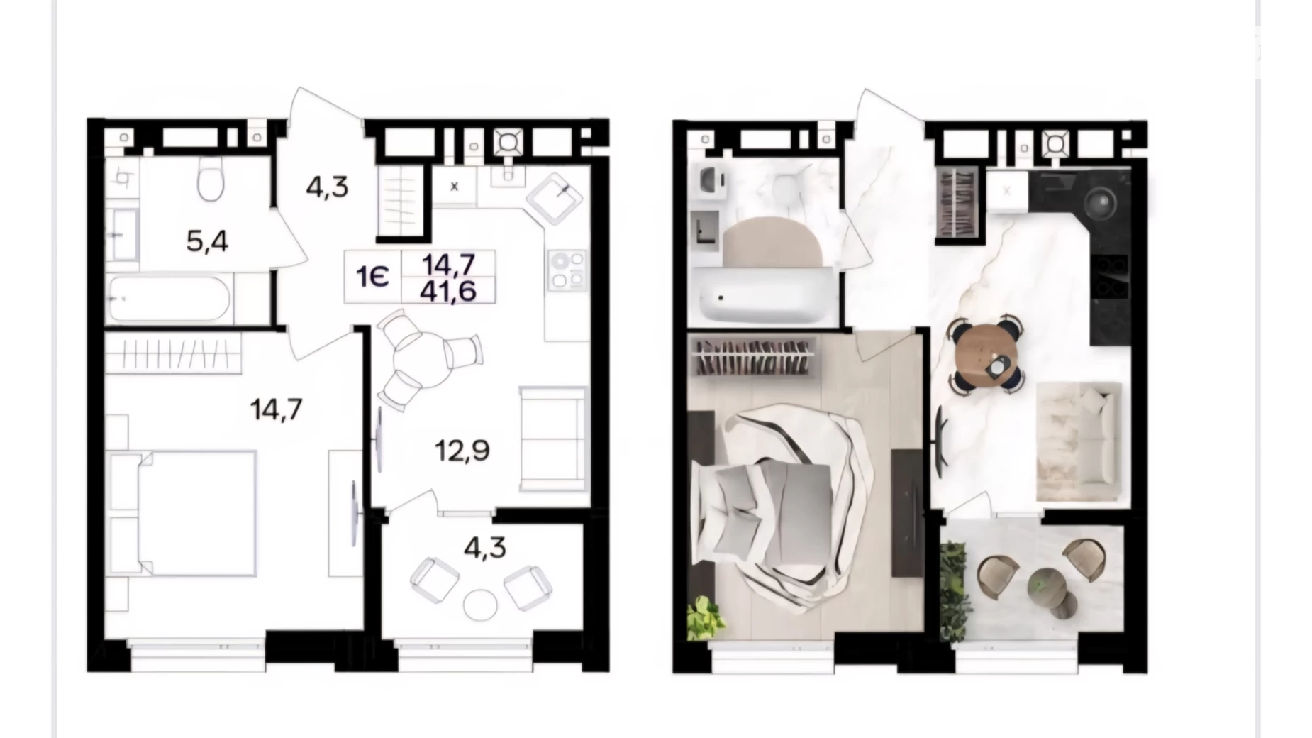 Продається 1-кімнатна квартира 42.5 кв. м у Вінниці, цена: 44999 $ - фото 5