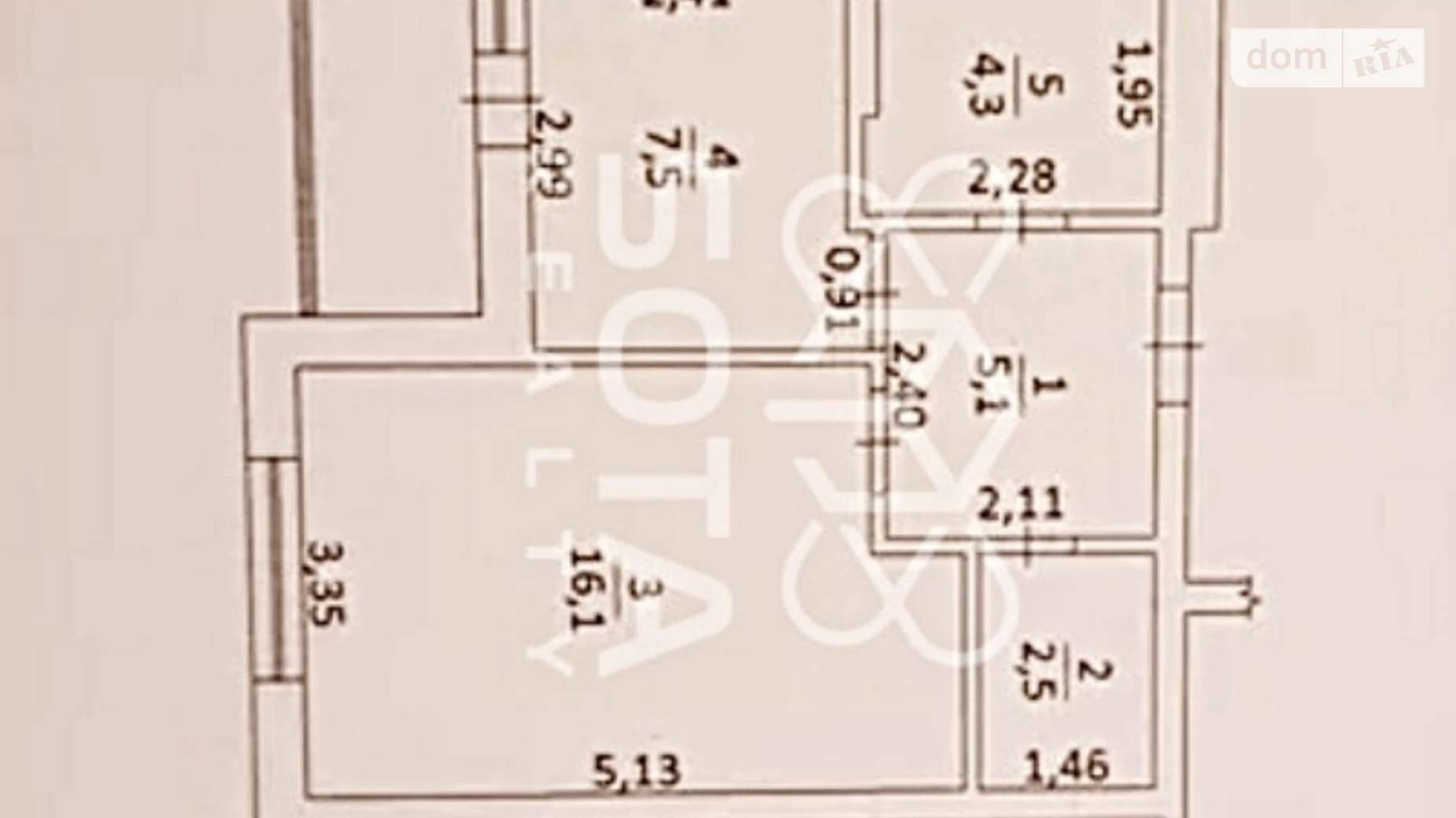 Продается 1-комнатная квартира 38.8 кв. м в Киеве, ул. Юлии Здановской(Михаила Ломоносова), 34Б - фото 3