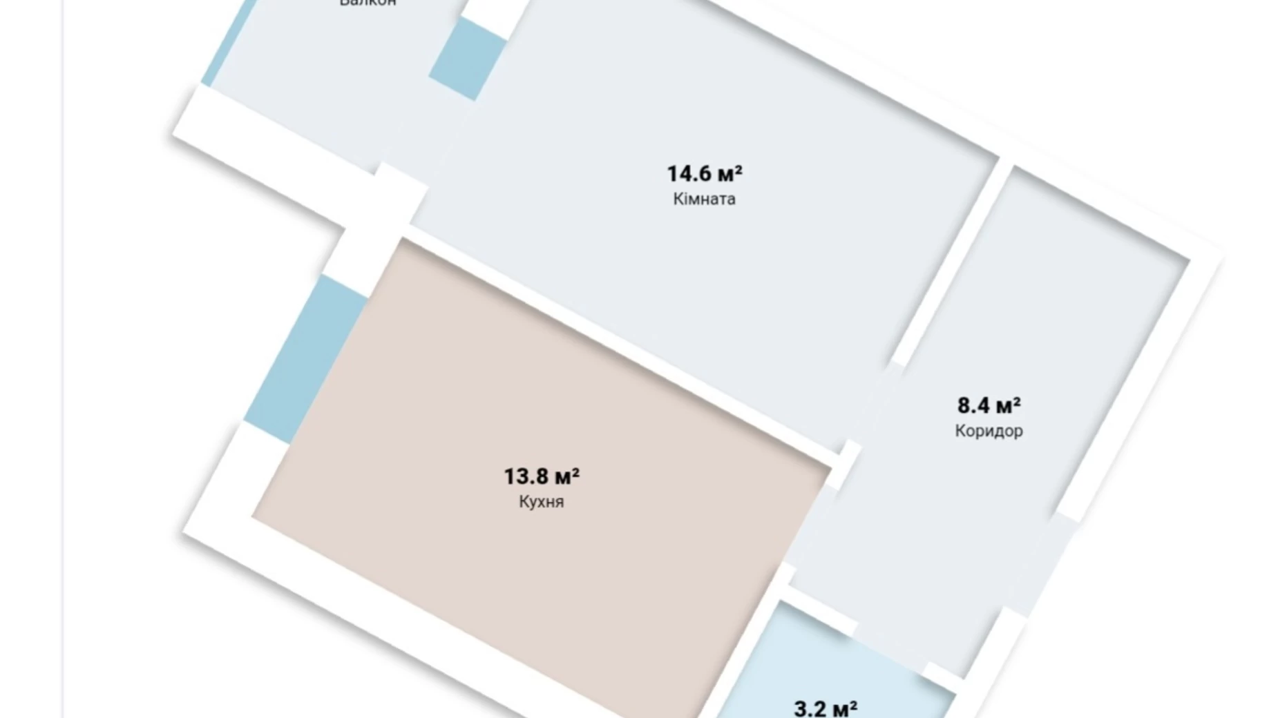 Продается 1-комнатная квартира 50 кв. м в Хмельницком, просп. Мира, 99/8А - фото 2