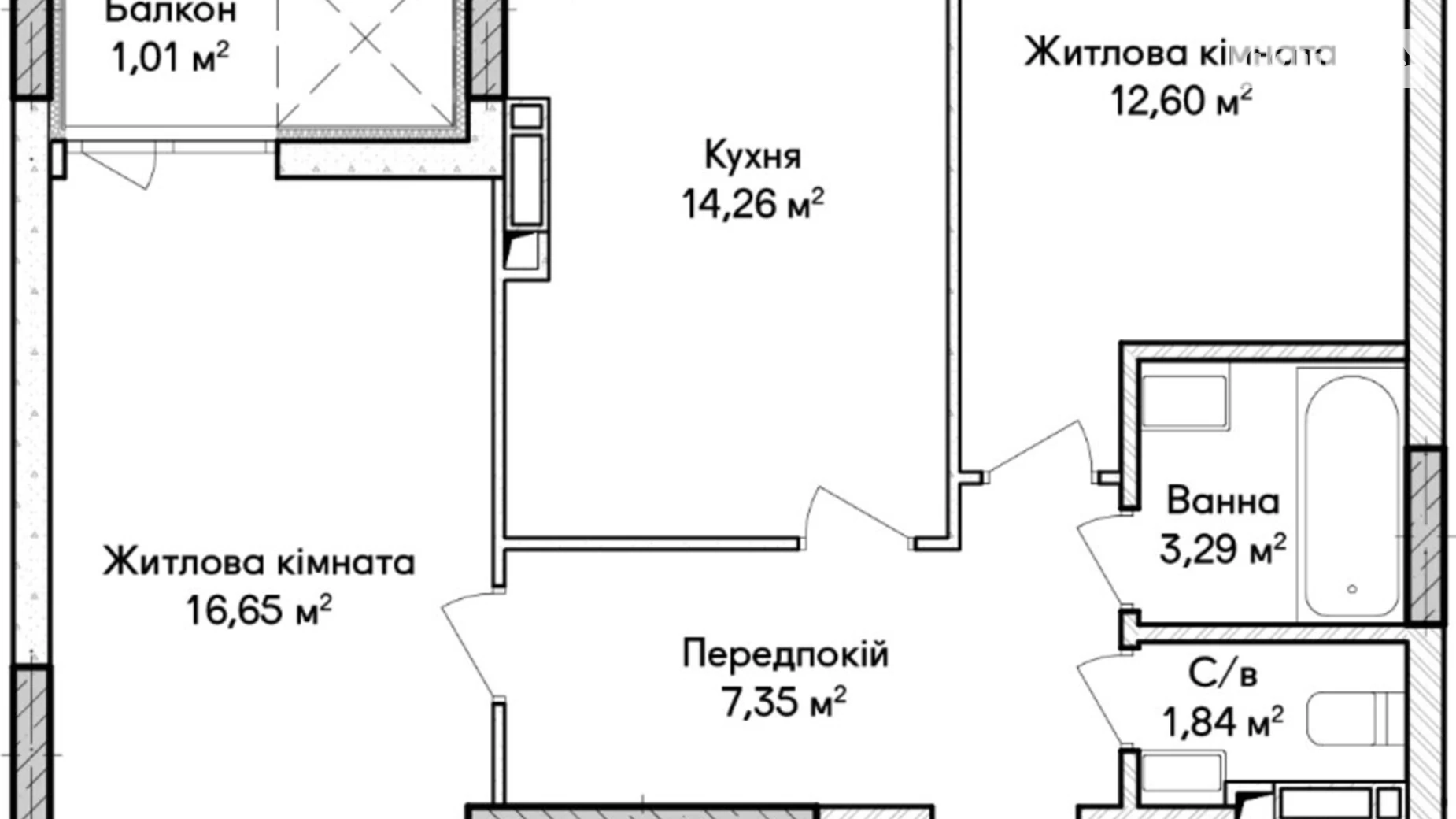 Продается 2-комнатная квартира 57 кв. м в Ирпене, ул. Ольги Кобылянской(Достоевского), 2 - фото 2