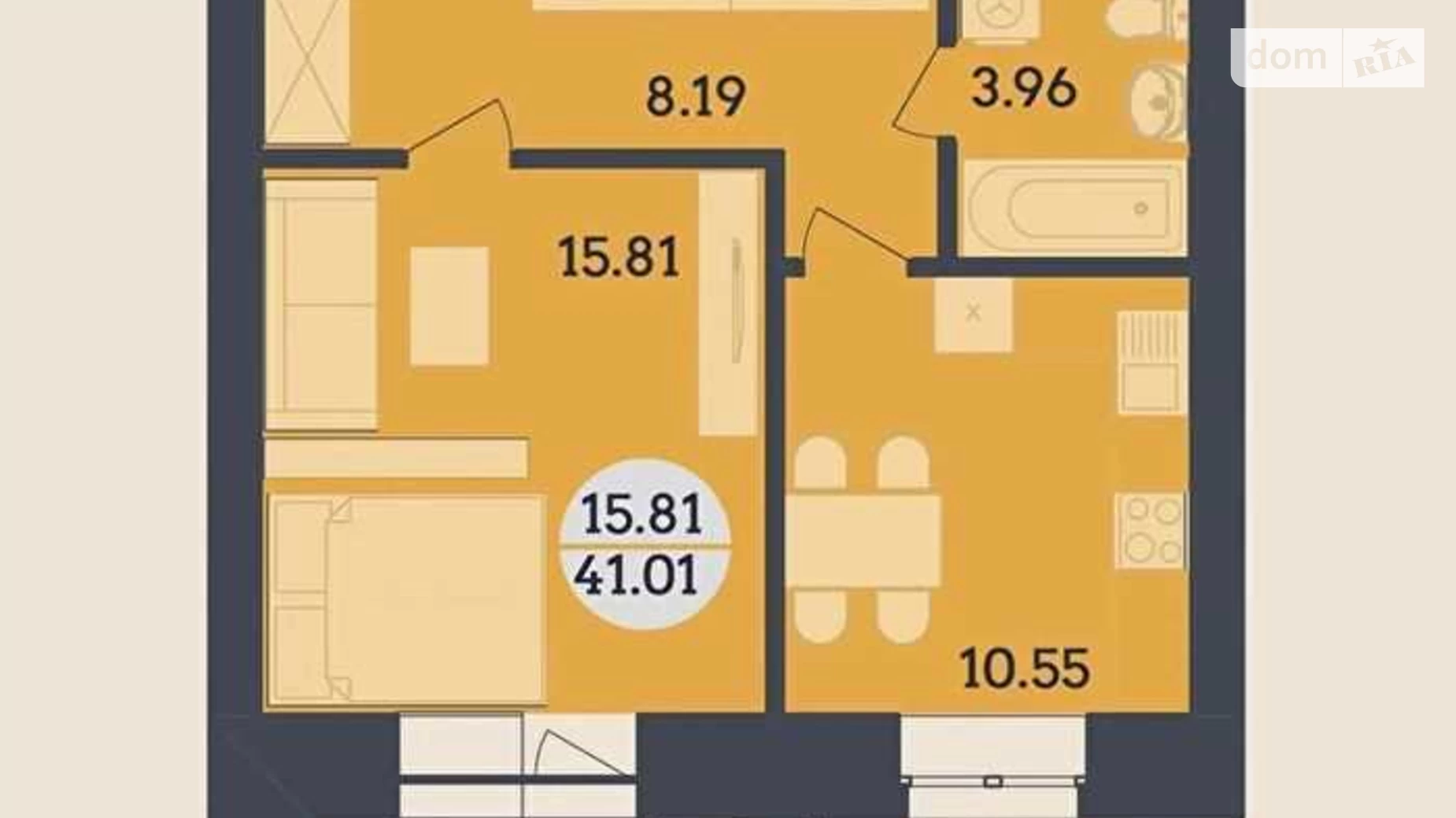 Продается 1-комнатная квартира 42 кв. м в Полтаве, ул. Олександра Оксанченка(Степного Фронта), 6 - фото 3