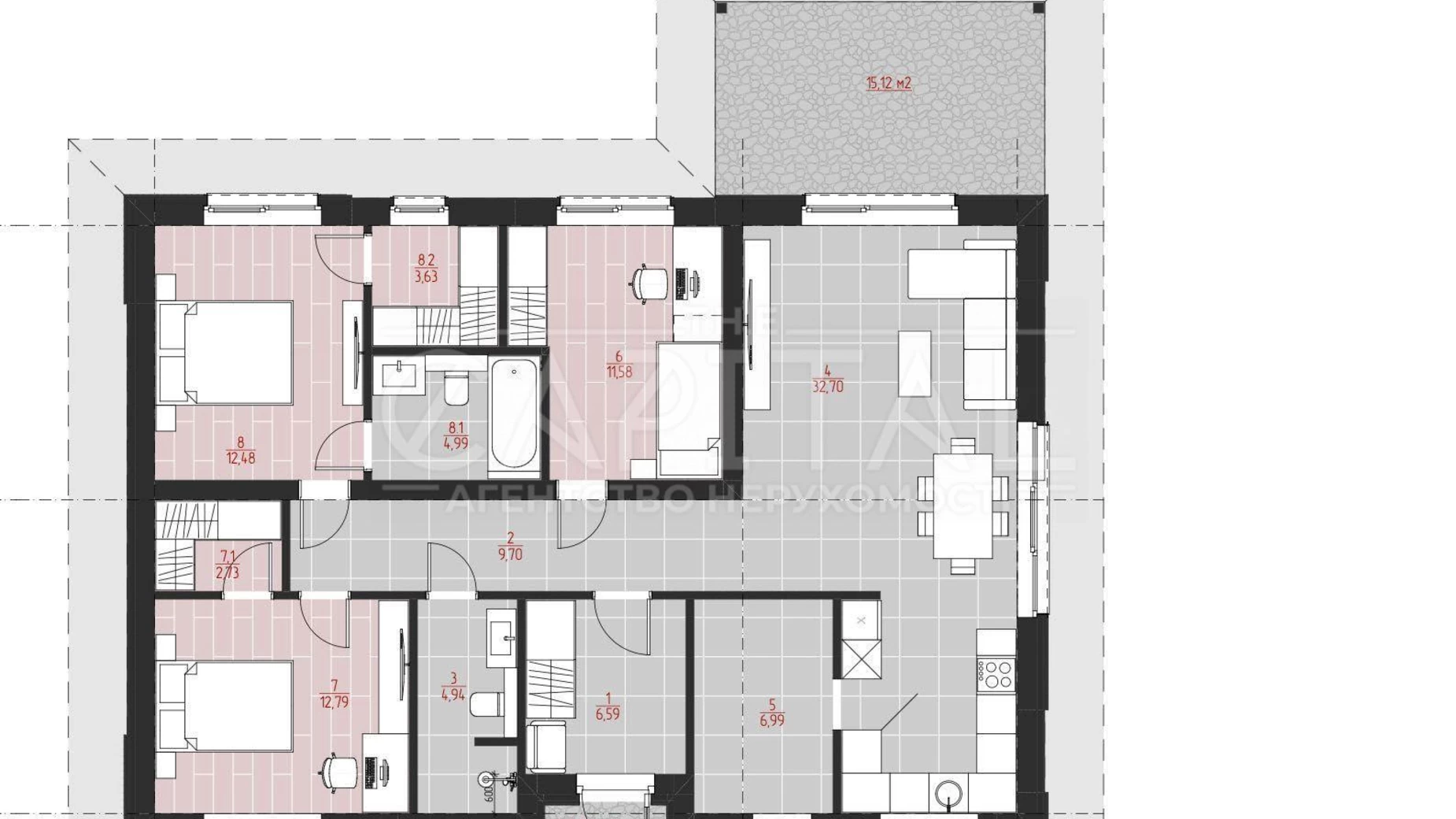 Продається одноповерховий будинок 154 кв. м з садом, цена: 99000 $ - фото 5