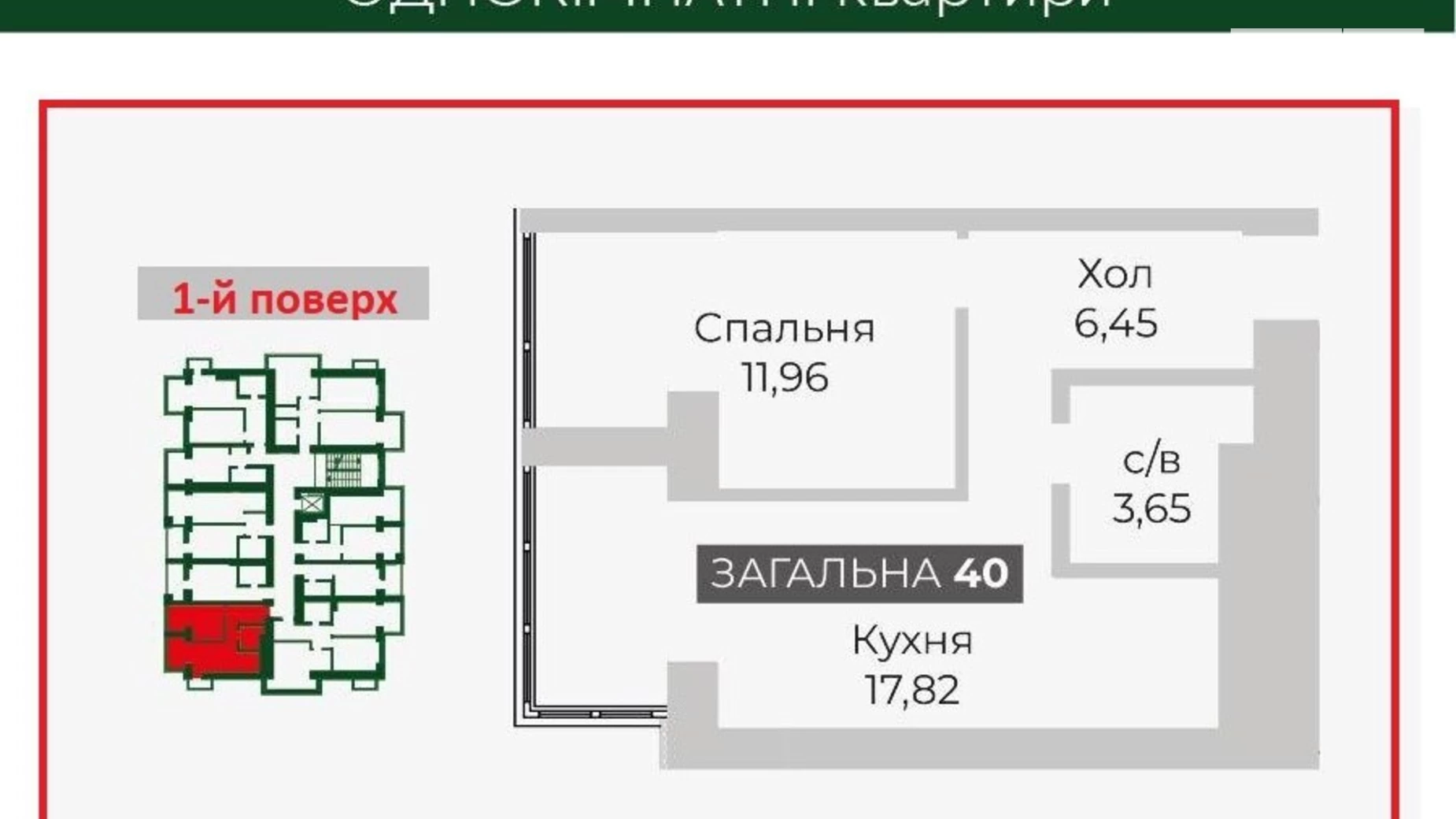 Продается 1-комнатная квартира 39.88 кв. м в Гостомеле, ул. Соборная, 1 - фото 5