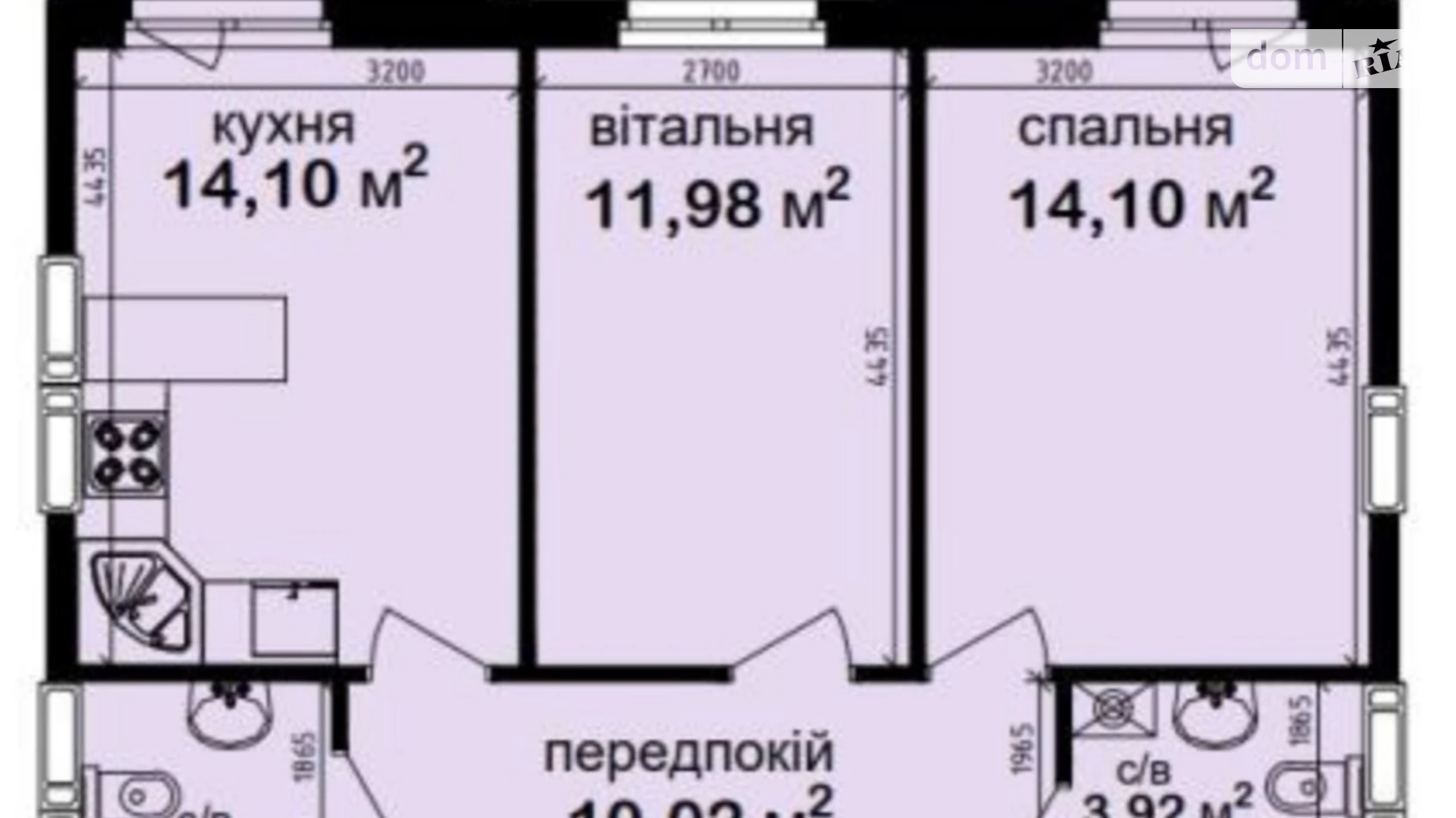 Продается 2-комнатная квартира 60.62 кв. м в Киеве, ул. Метрологическая, 42 - фото 2