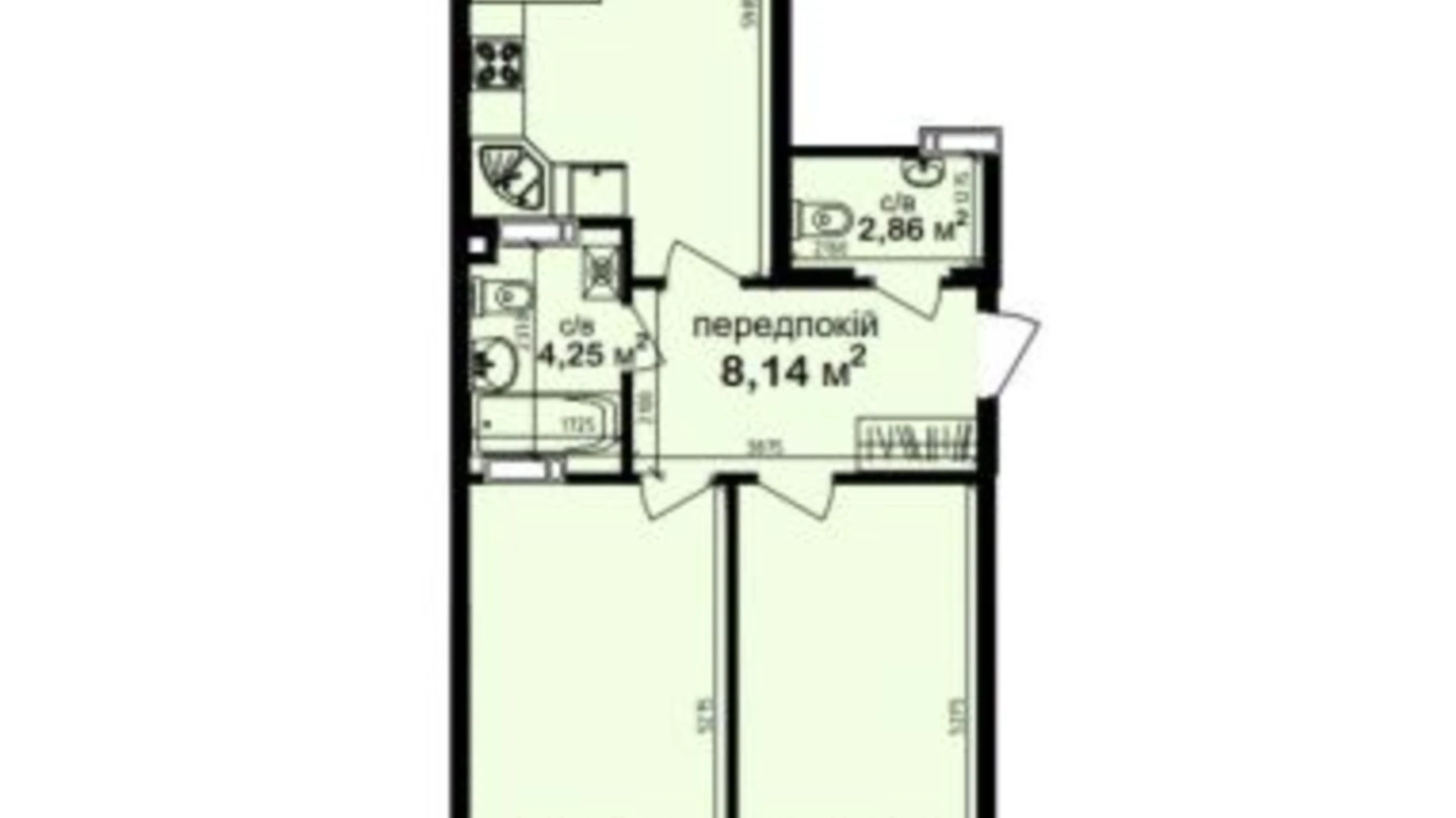 Продается 2-комнатная квартира 65.41 кв. м в Киеве, ул. Метрологическая, 42 - фото 2
